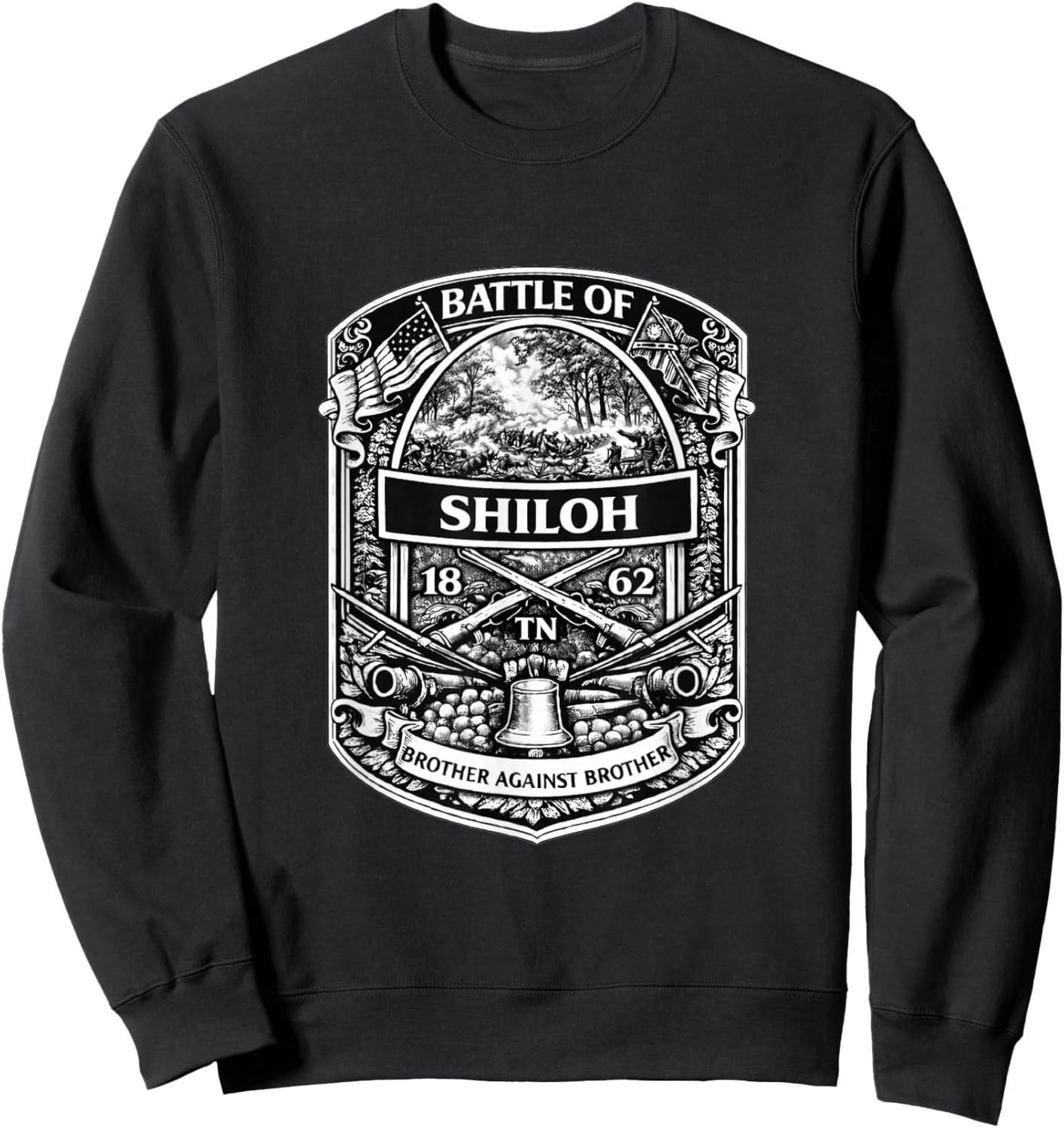 Shiloh Tennessee Civil War Battle US USA American History Sweatshirt - Sweatshirt | Black