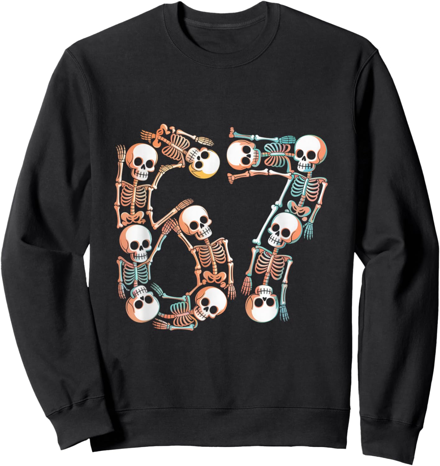 Haunted by 6-7 Funny Halloween 6-7 Costume Sweatshirt - Sweatshirt | Black