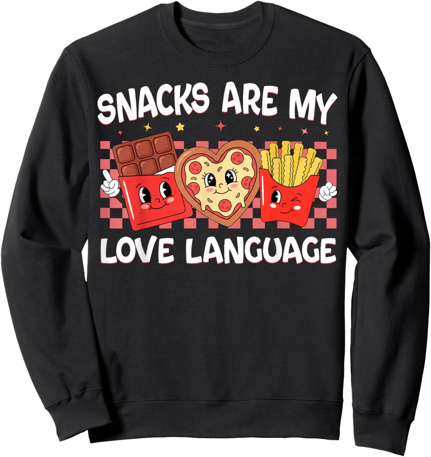 Snacks are My Love Language Funny Valentine Boys Toddler Sweatshirt - Sweatshirt | Black
