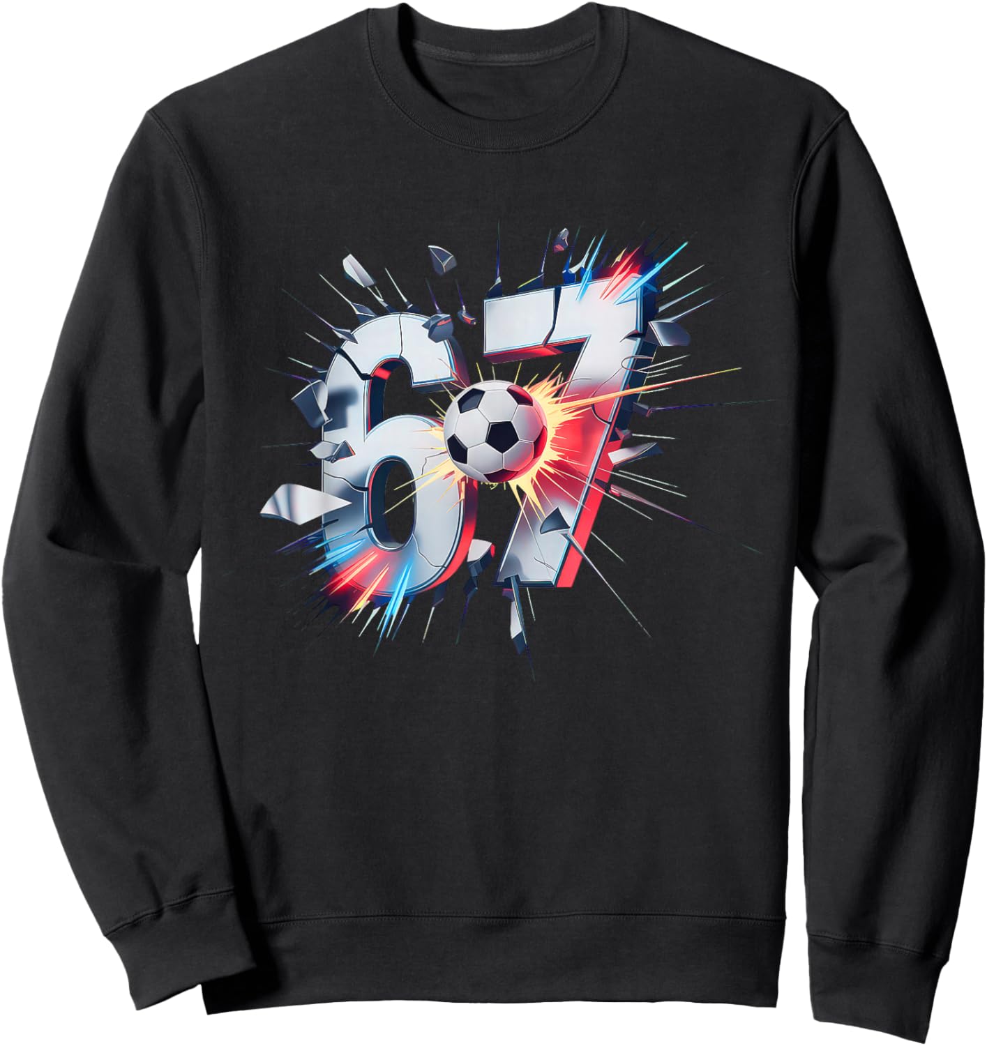67 Soccer Six Seven 6 7 Meme Sweatshirt - Sweatshirt | Black
