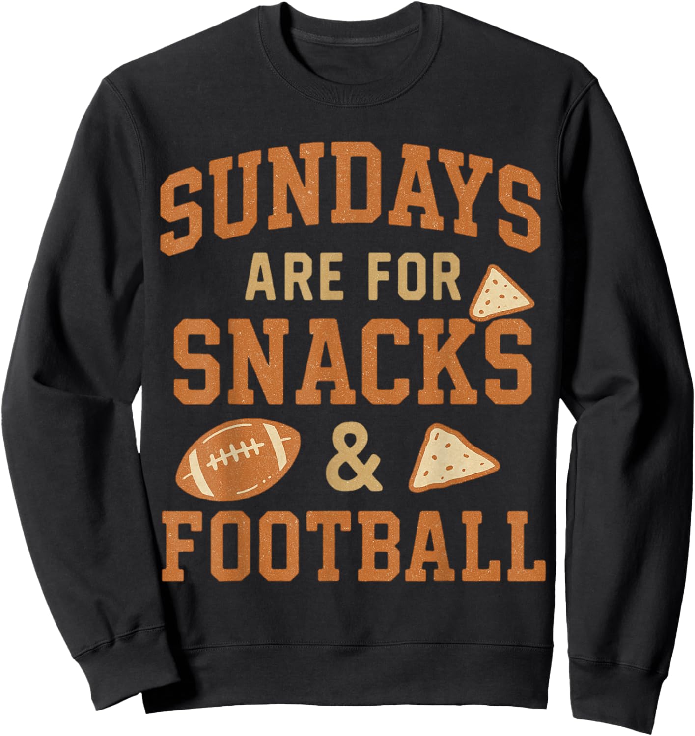 Sundays are for Snacks and Football Retro Game Day Funny Top Sweatshirt - Sweatshirt | Black