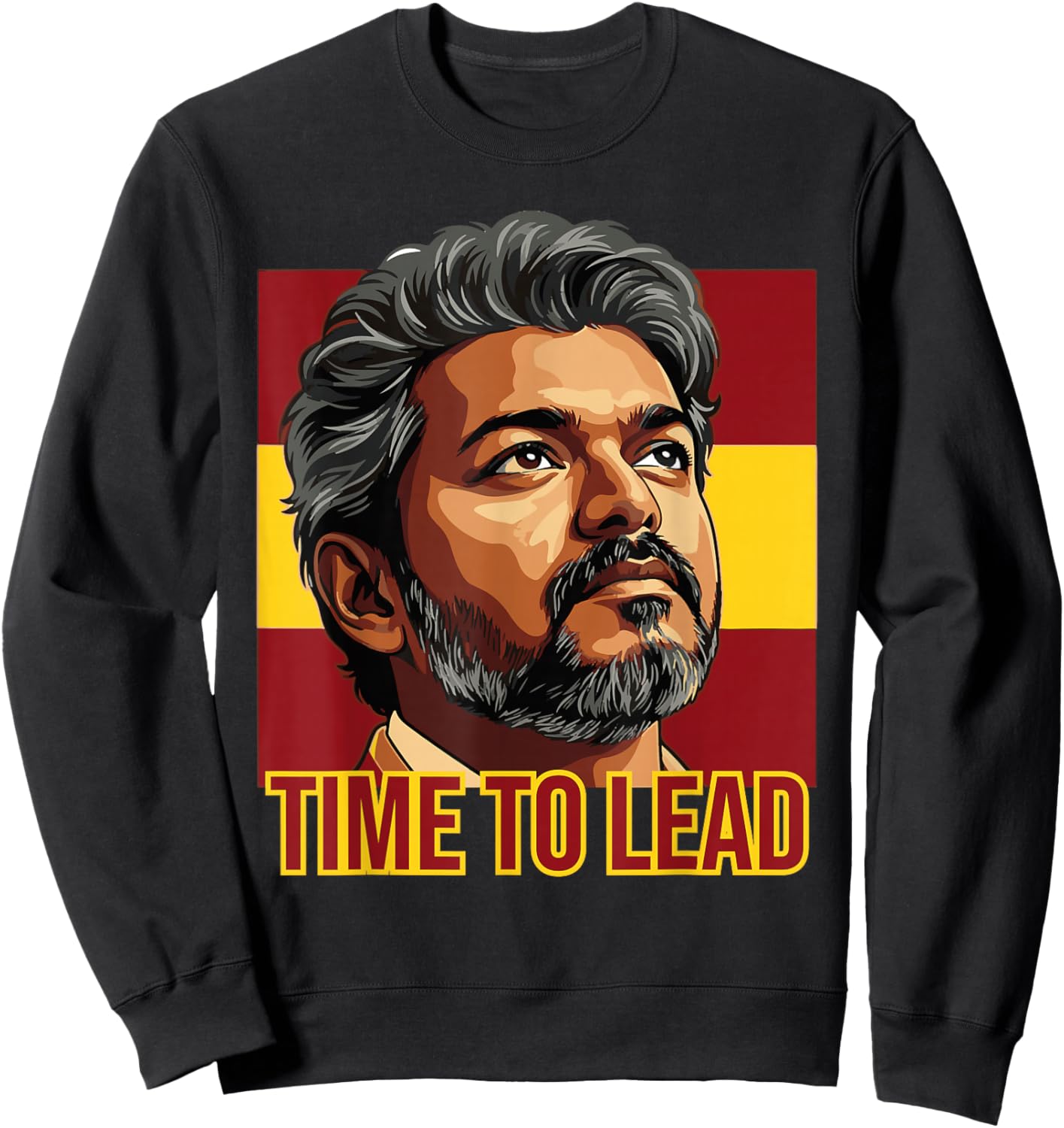 Thalapathy Vijay TVK Flag Tamil Kollywood Sweatshirt - Sweatshirt | Black