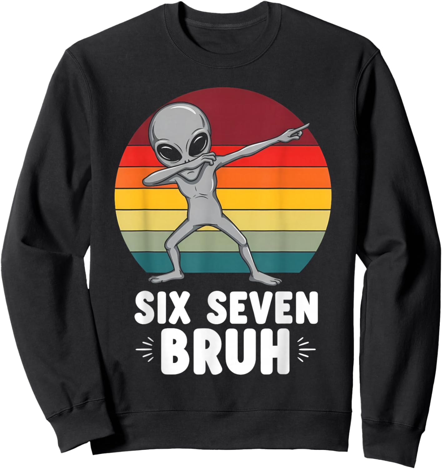 67 Animals Funny 67 Brainrot Youth Kids Alien 67 Sweatshirt - Sweatshirt | Black