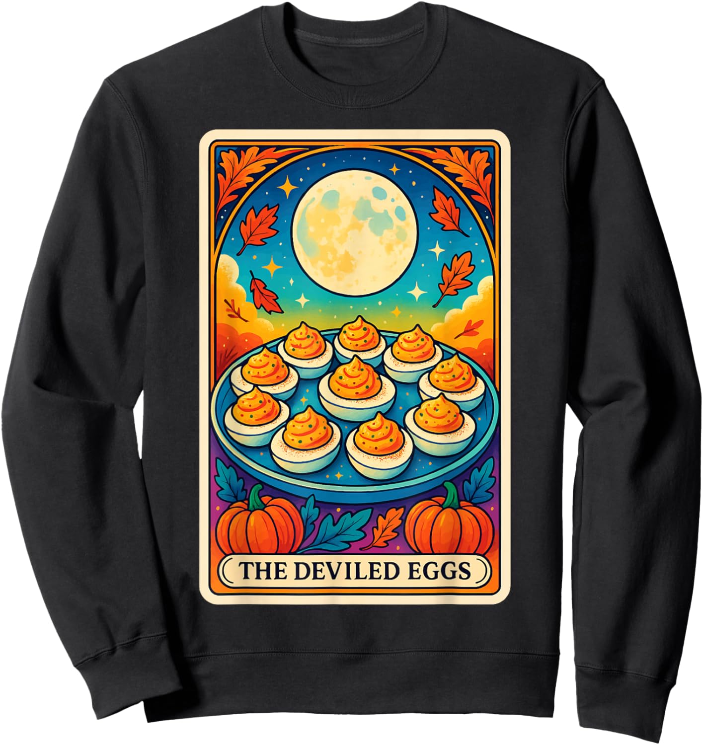 The Deviled Eggs Tarot Card Sweatshirt - Sweatshirt | Black
