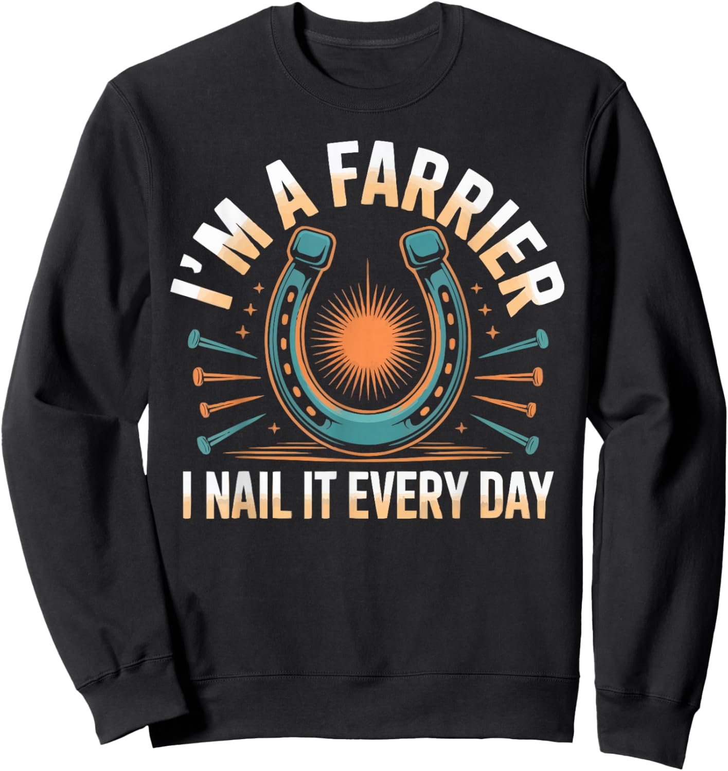 Farrier Horseshoe Hoof Horse Shoer Horse Shoeing Sweatshirt - Sweatshirt | Black