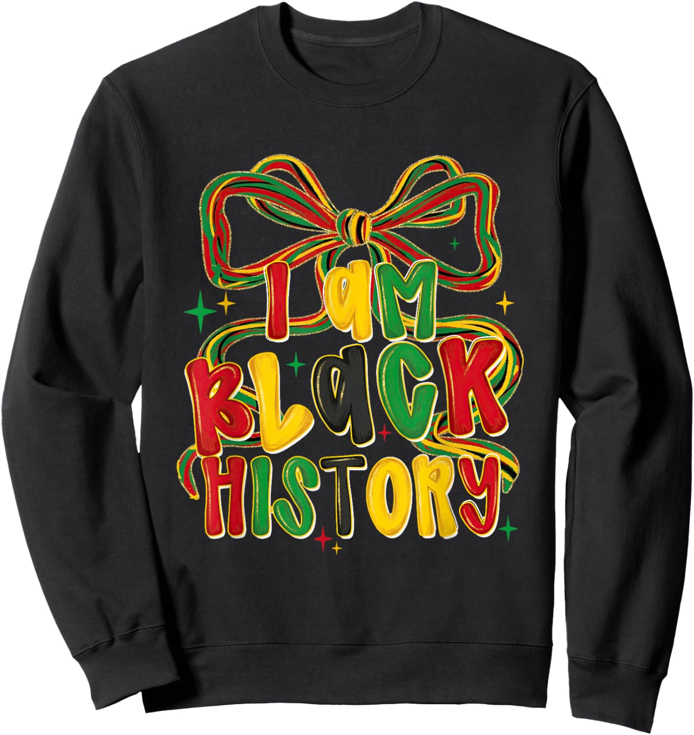 I-Am Black History Coquette Bow Melanin African American Sweatshirt - Sweatshirt | Black