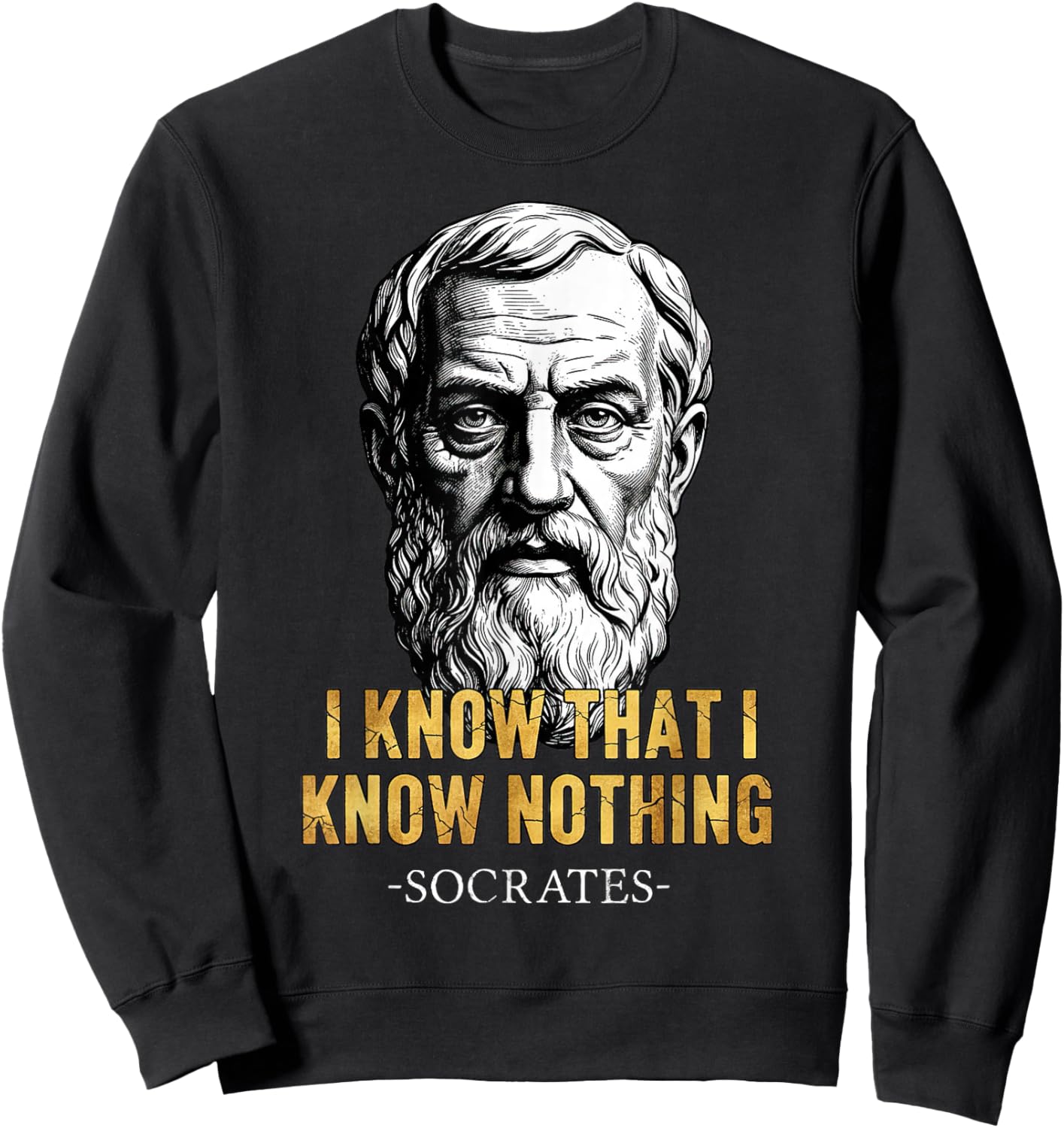 I Know That I Know Nothing Socrates Quote Philosophy Sweatshirt - Sweatshirt | Black