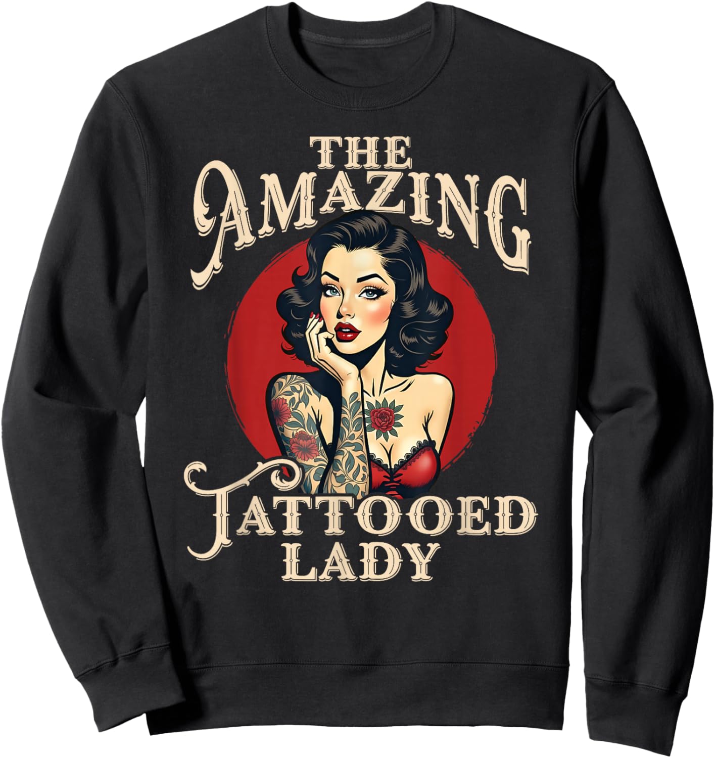 The Amazing Tattooed Lady Sweatshirt - Sweatshirt | Black
