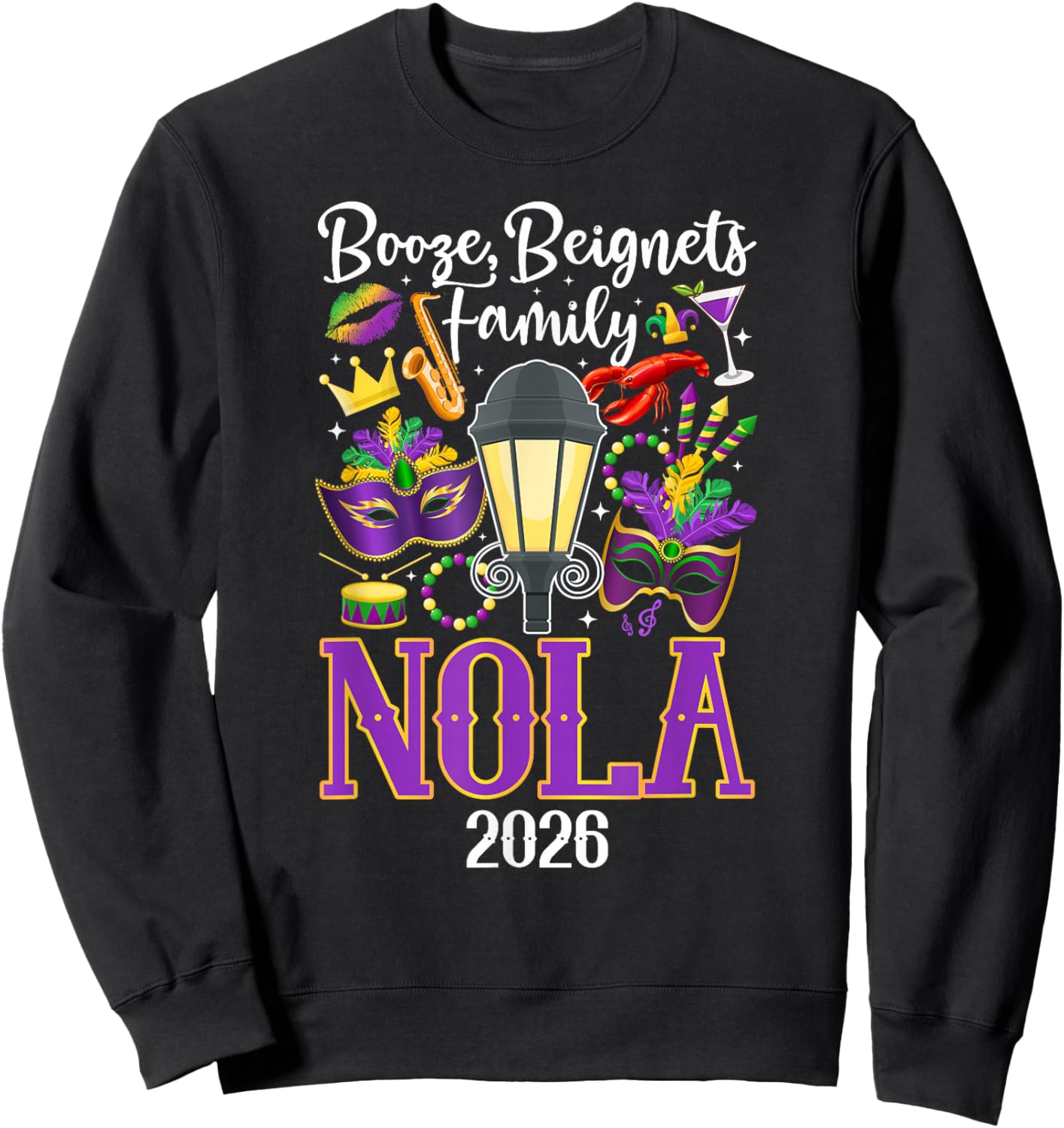 Funny New Orleans Family Trip 2026 Family Travel New Orleans Sweatshirt - Sweatshirt | Black