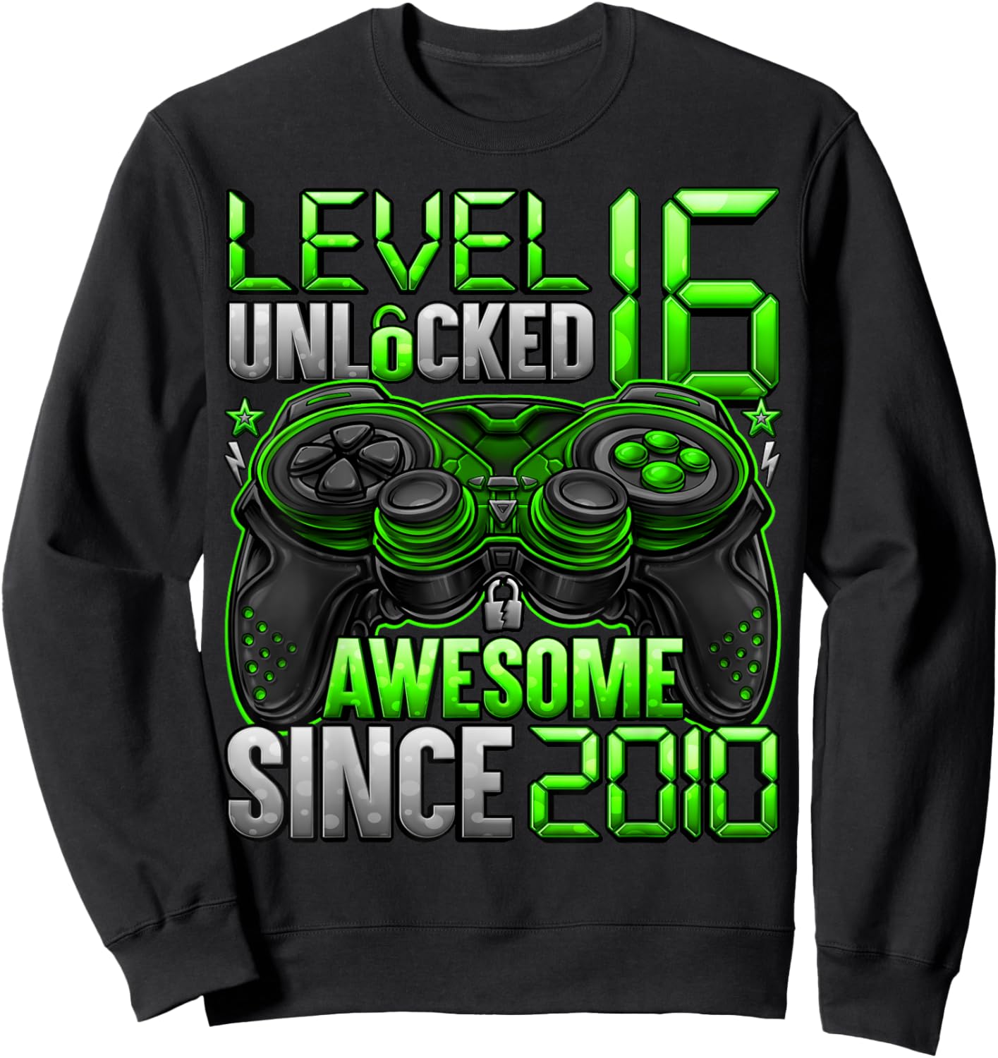 Level 16 Unlocked 16 Year Old Gifts Boys 16th Birthday Boy Sweatshirt - Sweatshirt | Black