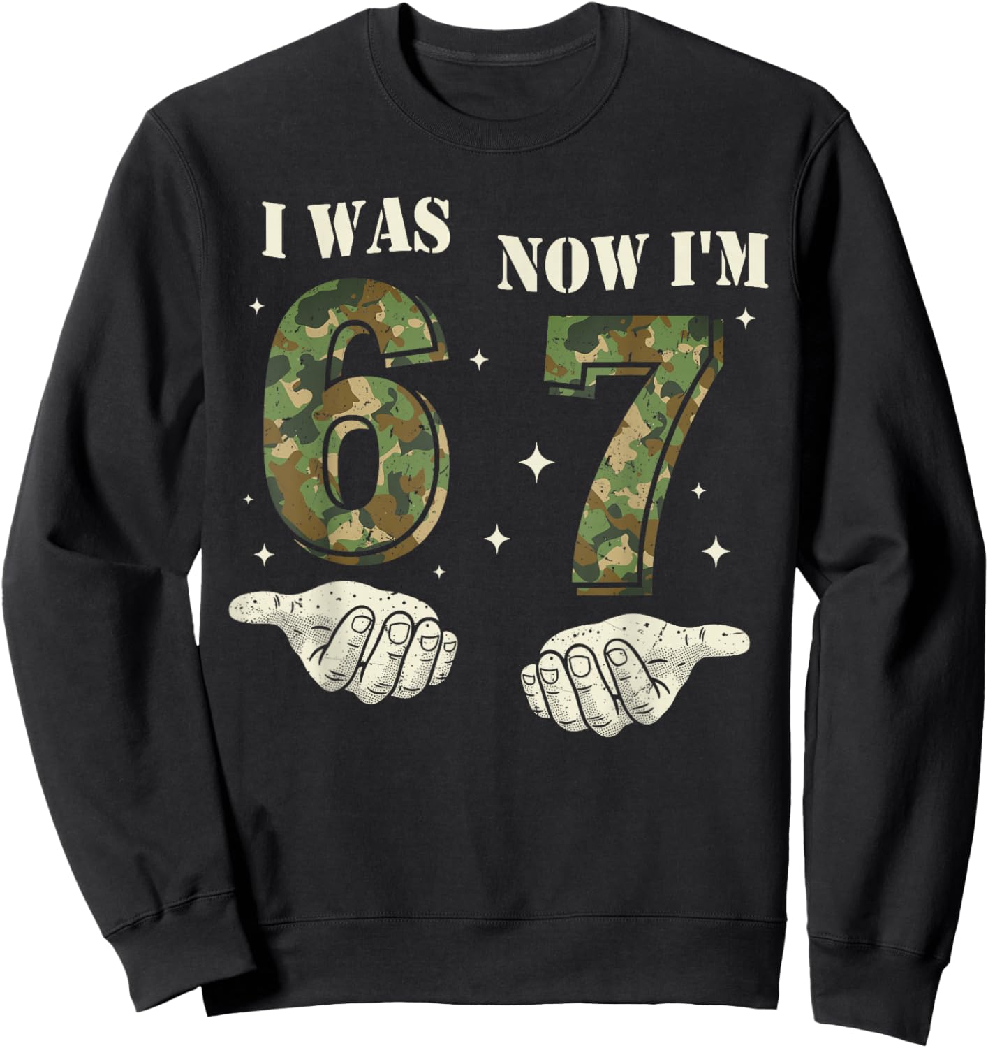 I was 6 Now I'm 7 Year Old Birthday 6 7 Birthday Boys Kids Sweatshirt - Sweatshirt | Black