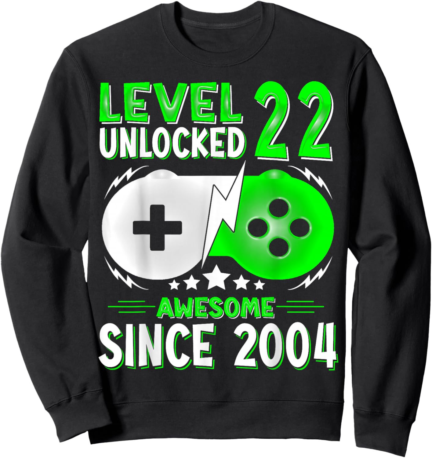 Level 22 Unlocked Birthday 22 Years Old Gifts 22nd Birthday Sweatshirt - Sweatshirt | Black