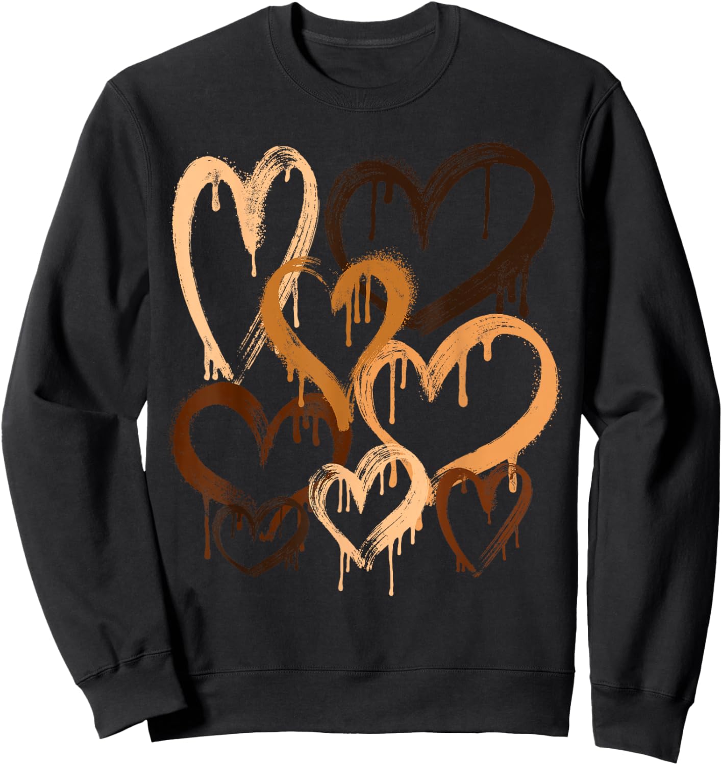 Melanin Shades Hearts Black History Month African Men Women Sweatshirt - Sweatshirt | Black