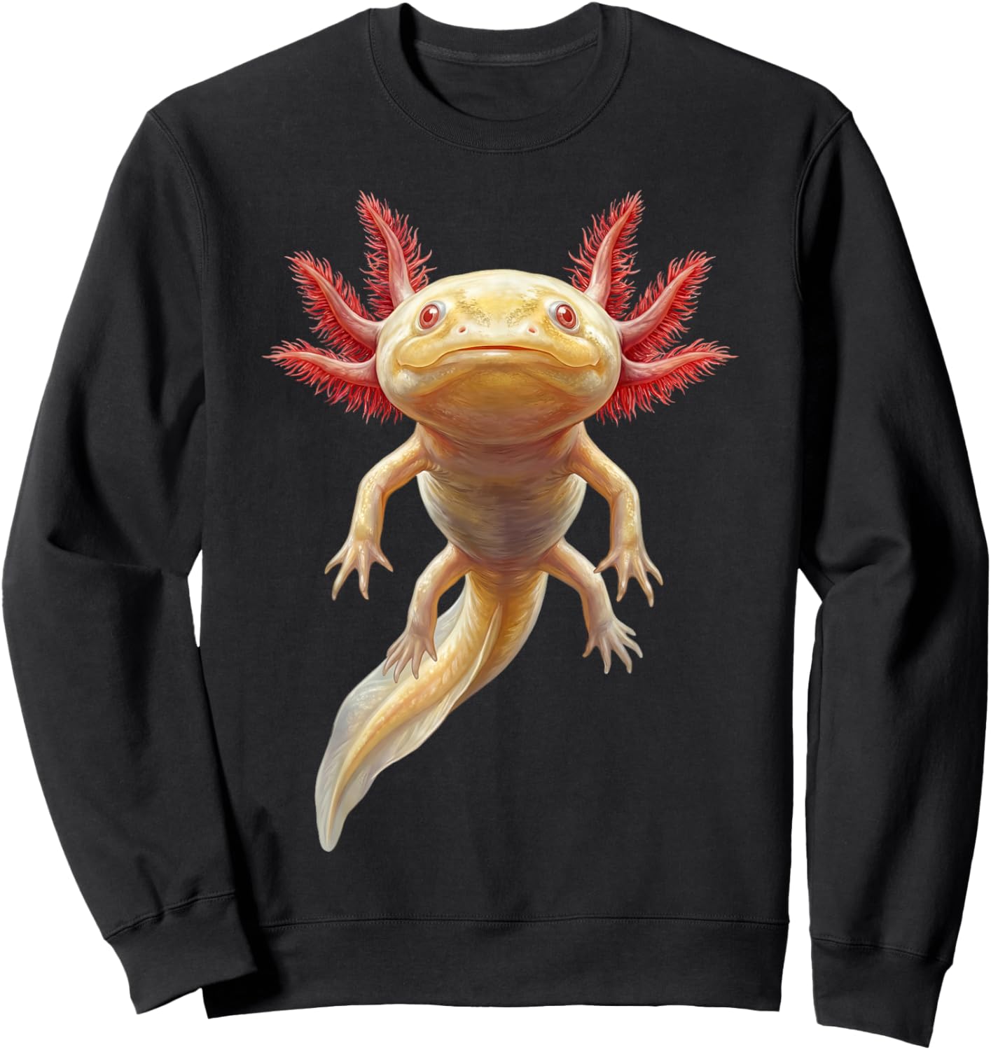 Albino Axolotl – Golden Morph Science Lovers Boys Girls Kids Sweatshirt - Sweatshirt | Black
