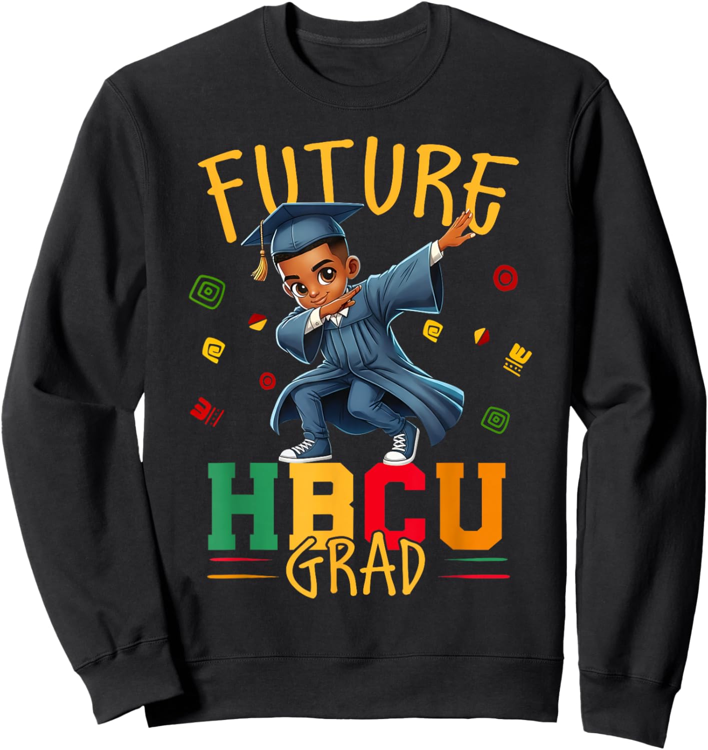 Future HBCU Grad Black History Month Graduation Boys Kids Sweatshirt - Sweatshirt | Black