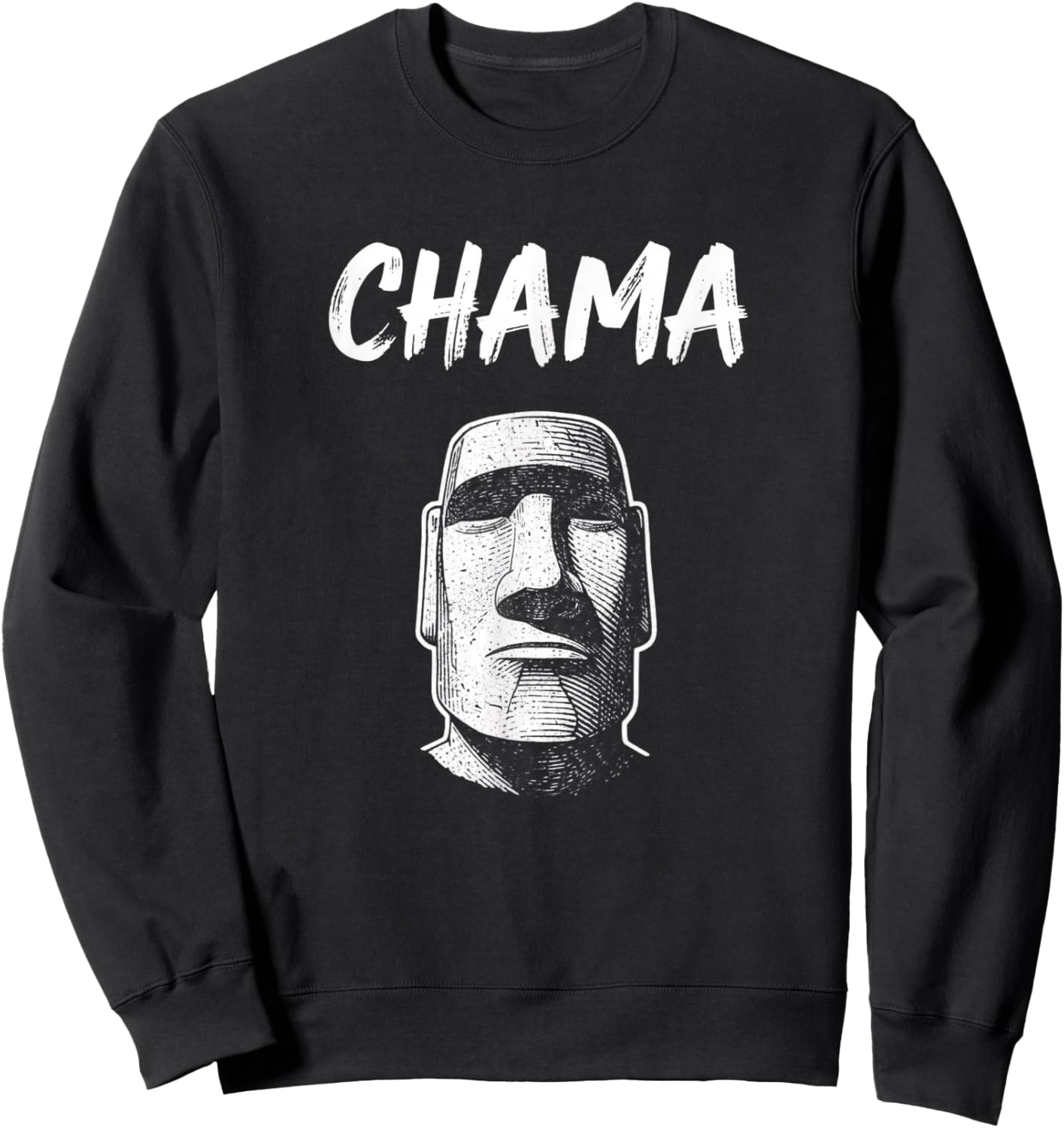 Chama Moai Statue Martial Arts Inspired Boxing and MMA Sweatshirt - Sweatshirt | Black