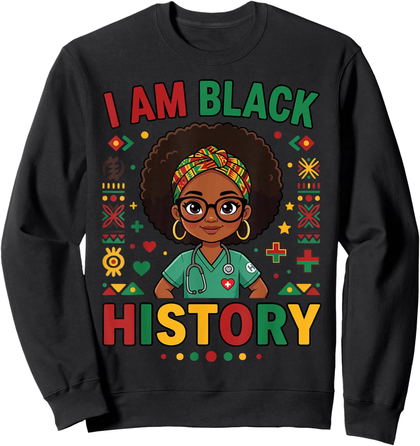 I Am Black History Women Girl Black History Month Juneteenth Sweatshirt - Sweatshirt | Black