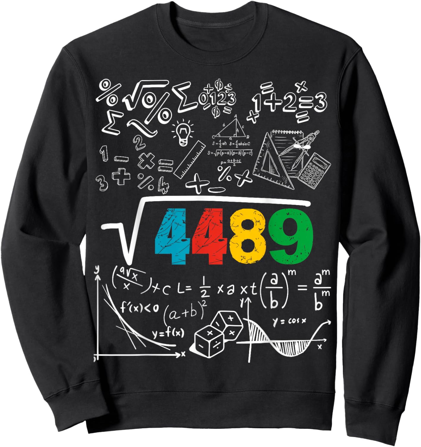 67 Meme Square Root 4489 Slang Six Seven Math Teacher Sweatshirt - Sweatshirt | Black