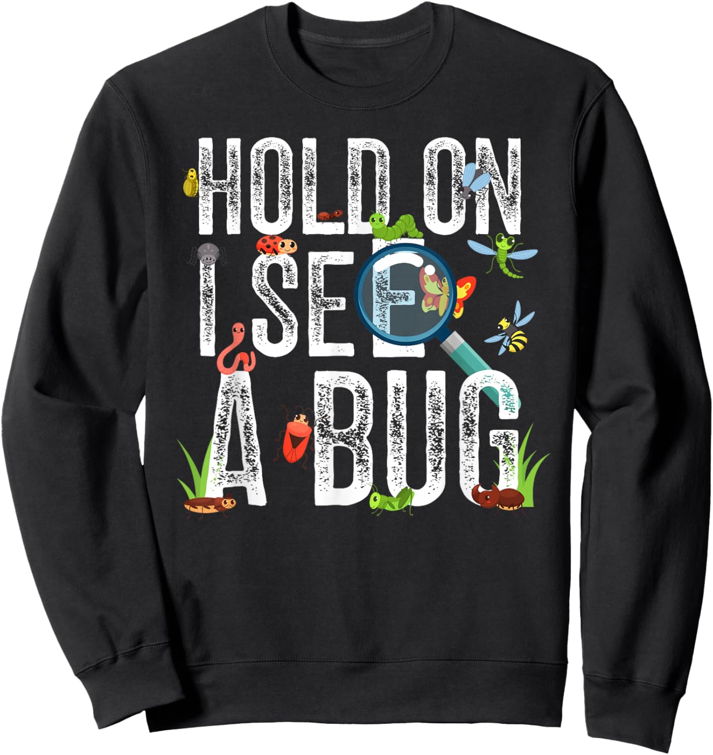 I See A Bug Catcher Bug Hunter Kids Insect Catcher Boys Sweatshirt - Sweatshirt | Black