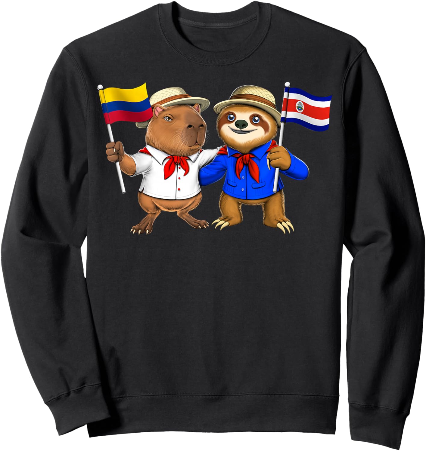 Colombia Costa Rica Roots Colombian Flag Proud Costa Rican Sweatshirt - Sweatshirt | Black