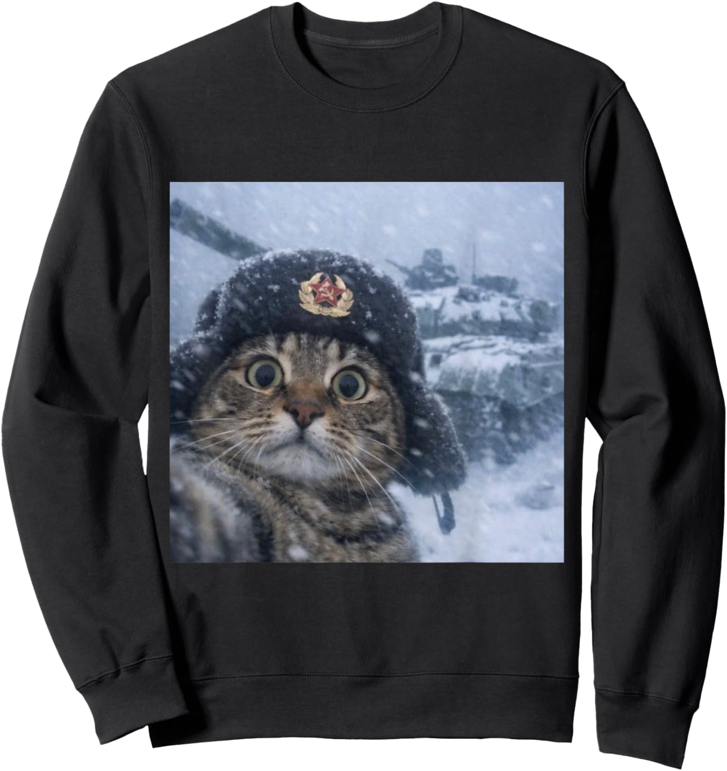 Russian Cat Meme Sweatshirt - Sweatshirt | Black