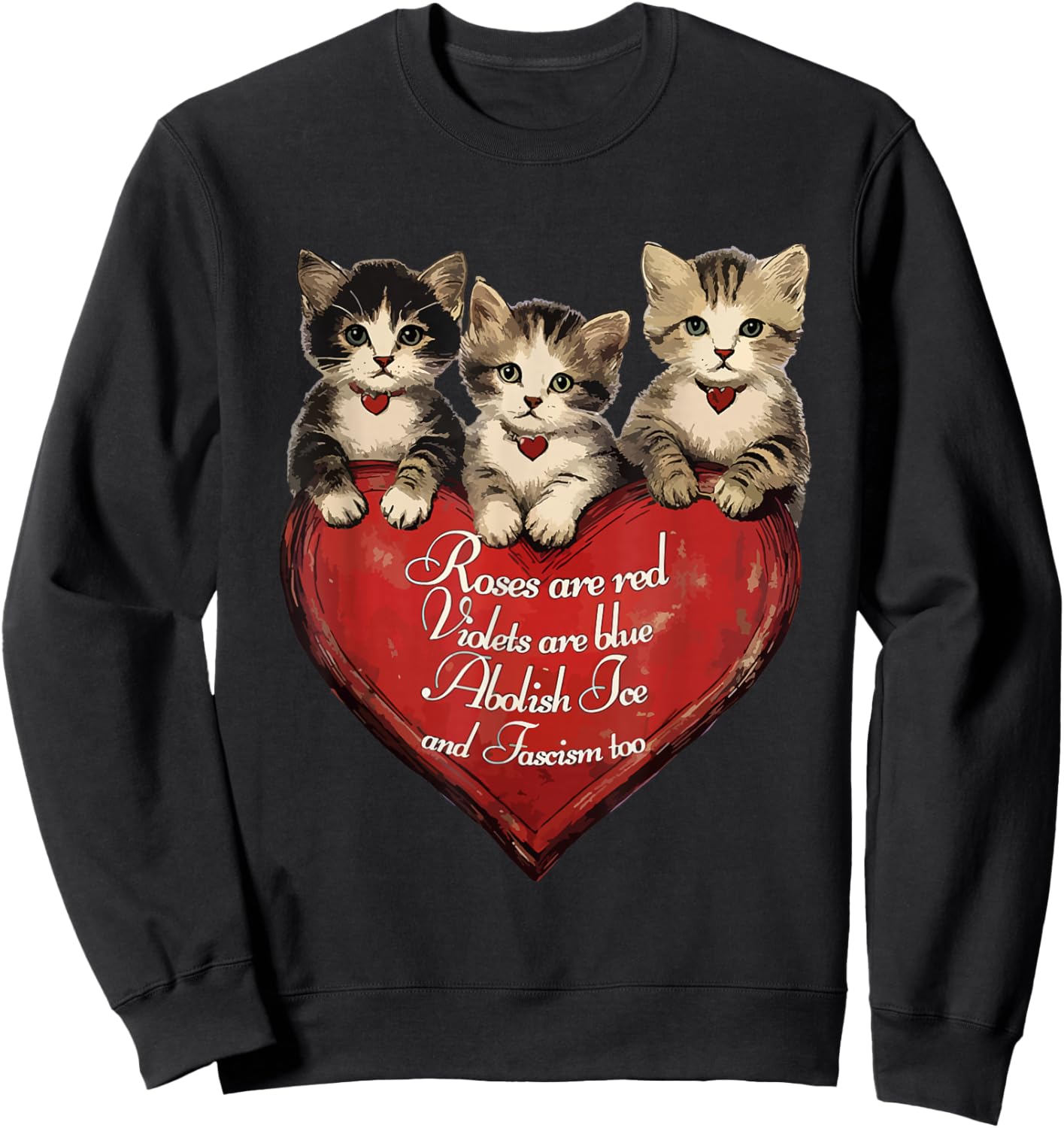ICE Out Now Abolish ICE Funny Cat Meme Men Women Sweatshirt - Sweatshirt | Black