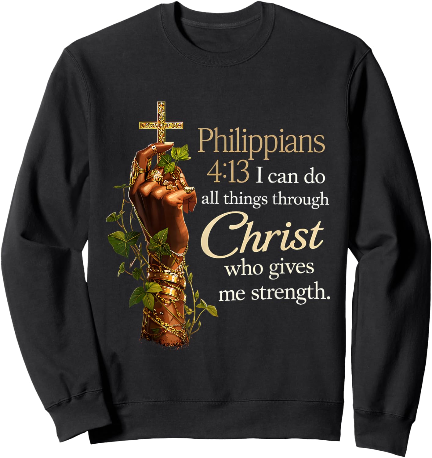 African American Black Women Christian Afro Faith God Sweatshirt - Sweatshirt | Black