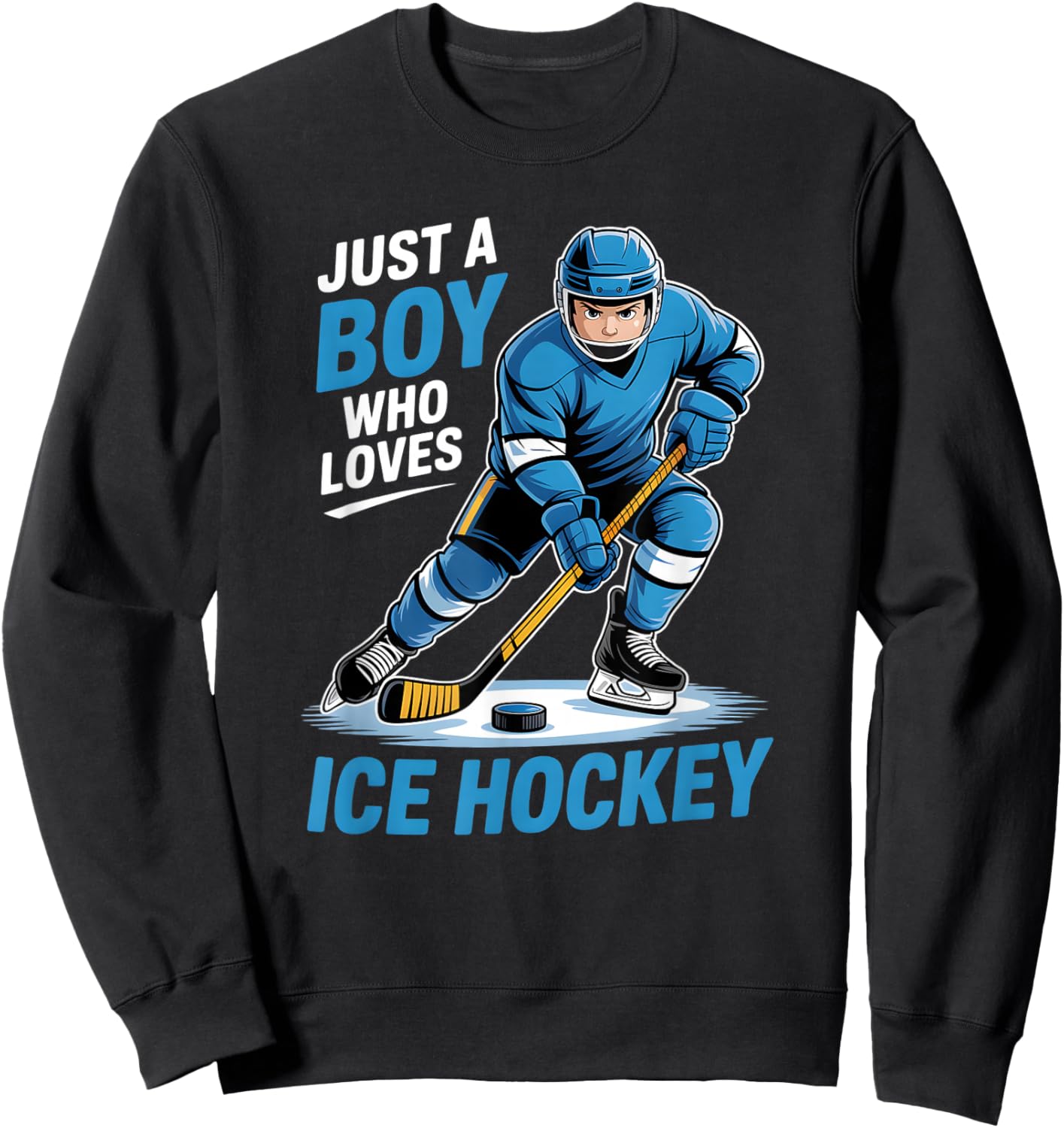 Boys Ice Hockey Sweatshirt - Sweatshirt | Black