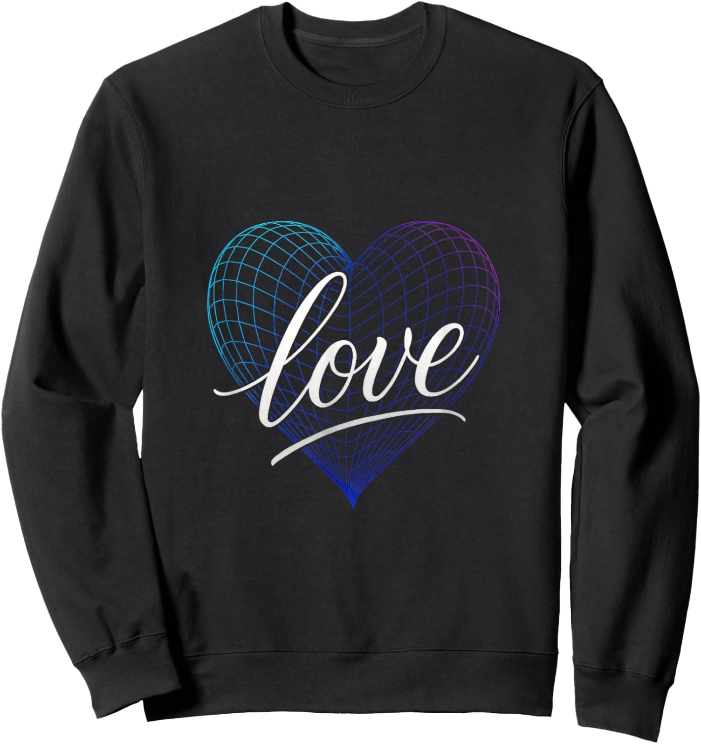 Love - Heart Couple Valentines Sweatshirt - Sweatshirt | Black