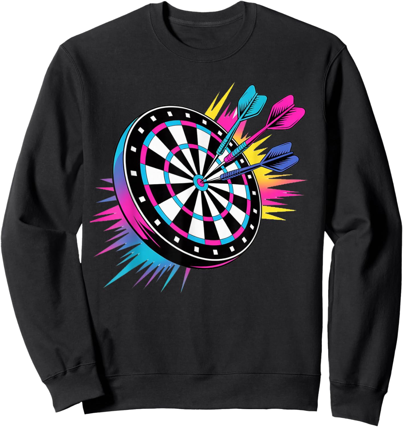 Fan Trikot Team Sport Dart Darts Dartspieler Retro Spruch Sweatshirt - Sweatshirt | Black