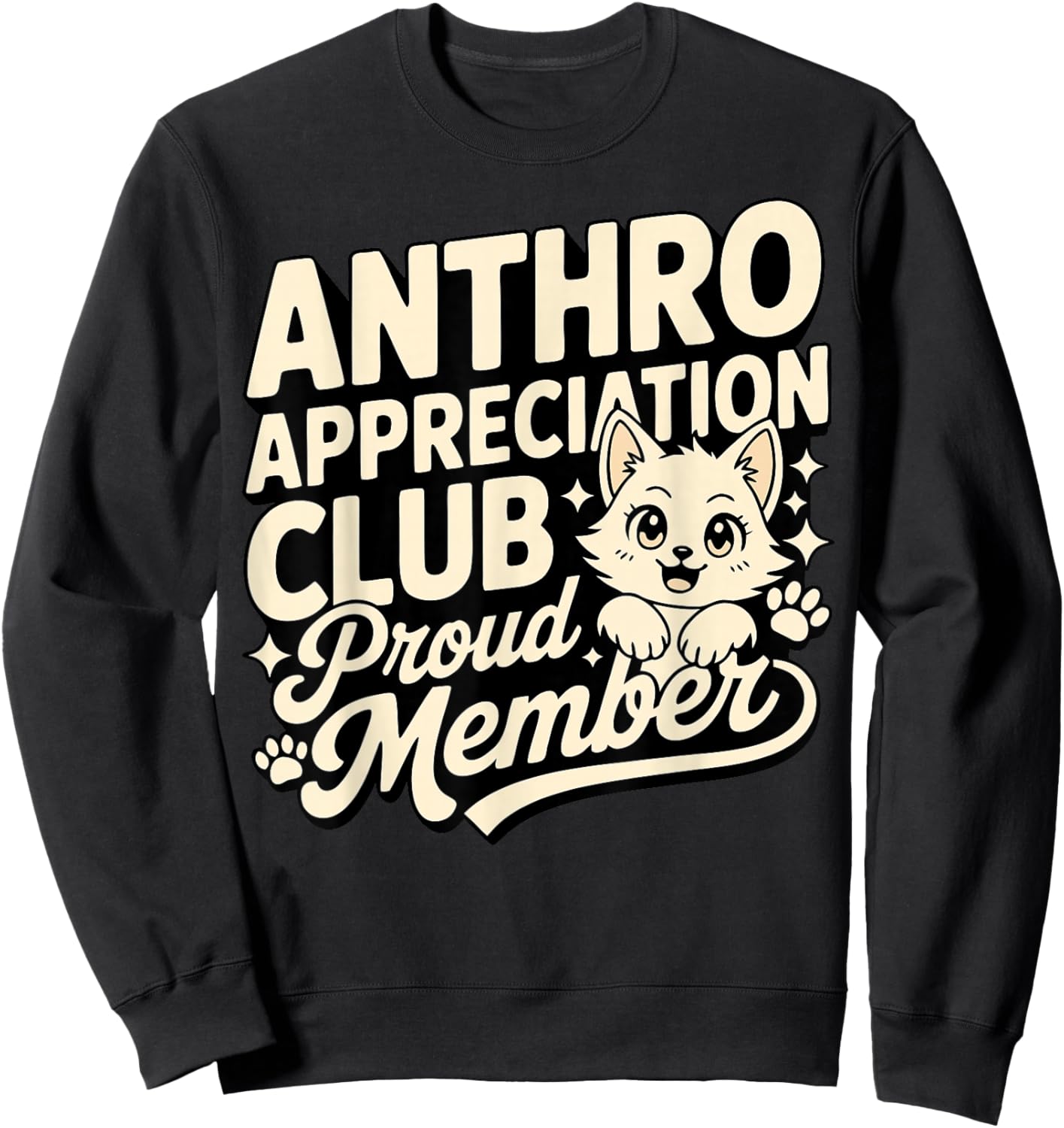 Furry Fandom Animal Fursonas Club Anthropomorphic Sweatshirt - Sweatshirt | Black