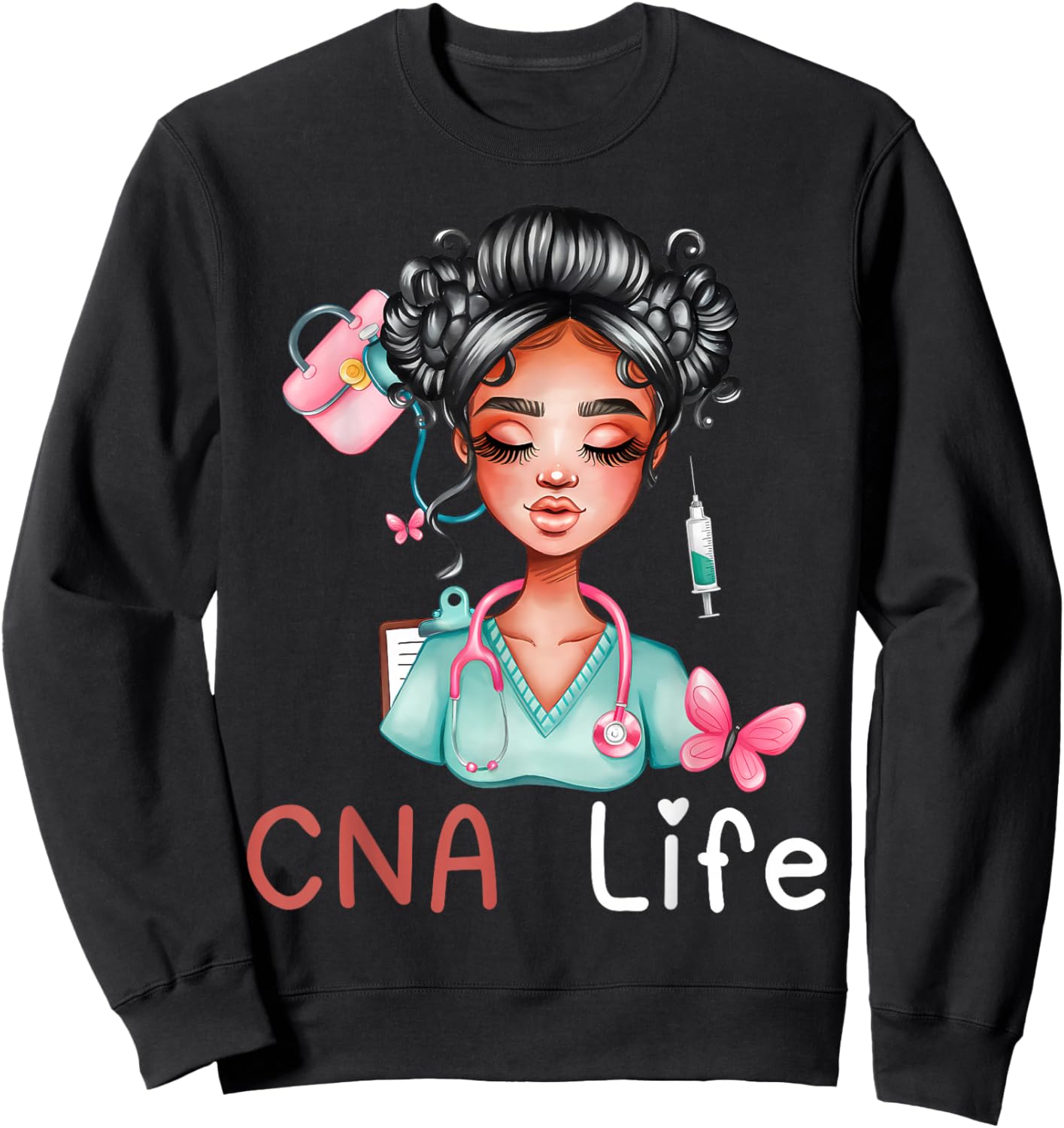 CNA Nurse Life Black History Month African American Nursing Sweatshirt - Sweatshirt | Black