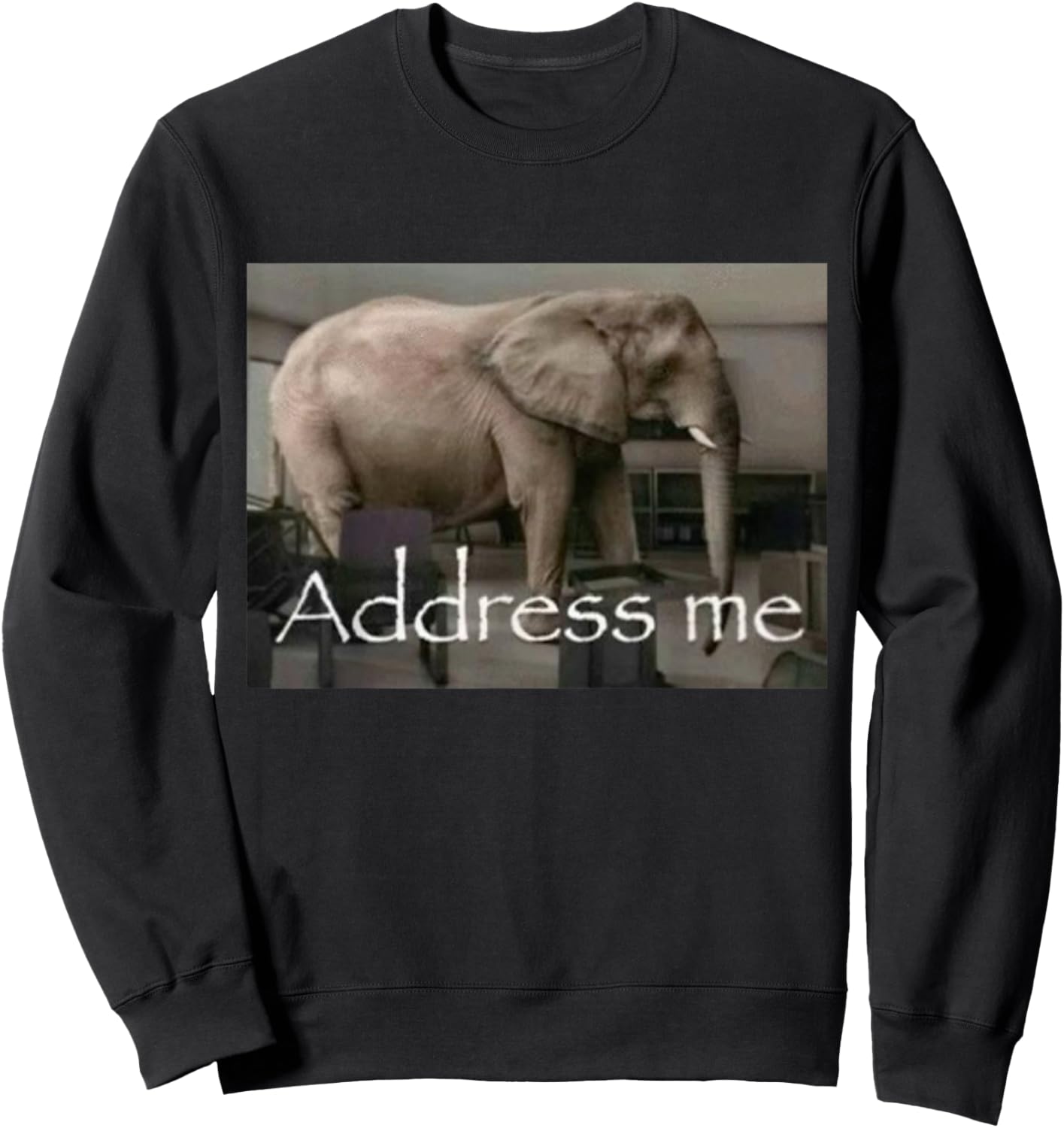 Address Me Elephant Sweatshirt - Sweatshirt | Black