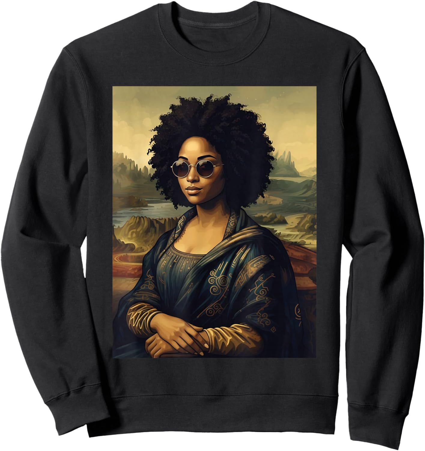 Black Mona Lisa - Black History Month African Roots Sweatshirt - Sweatshirt | Black