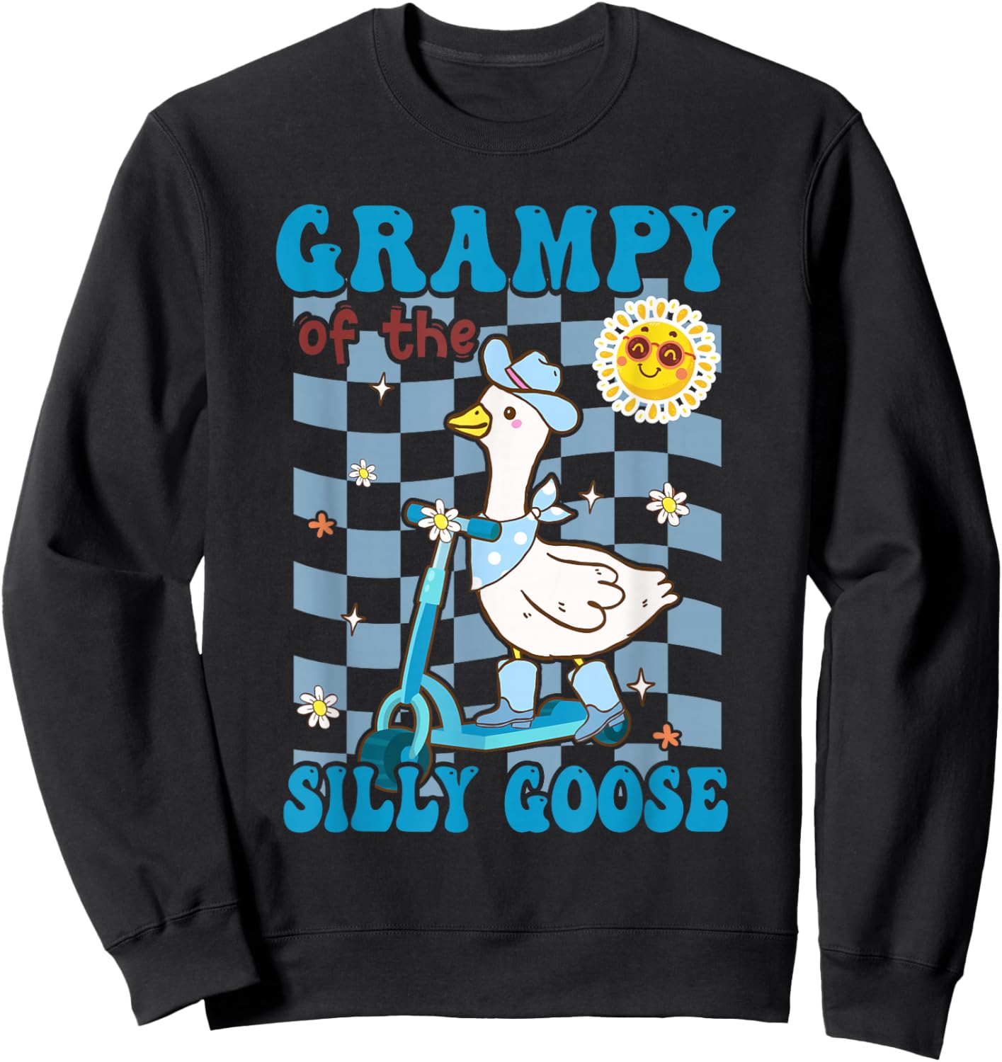 Grampy of The Silly Goose First Birthday Family Matching Sweatshirt - Sweatshirt | Black