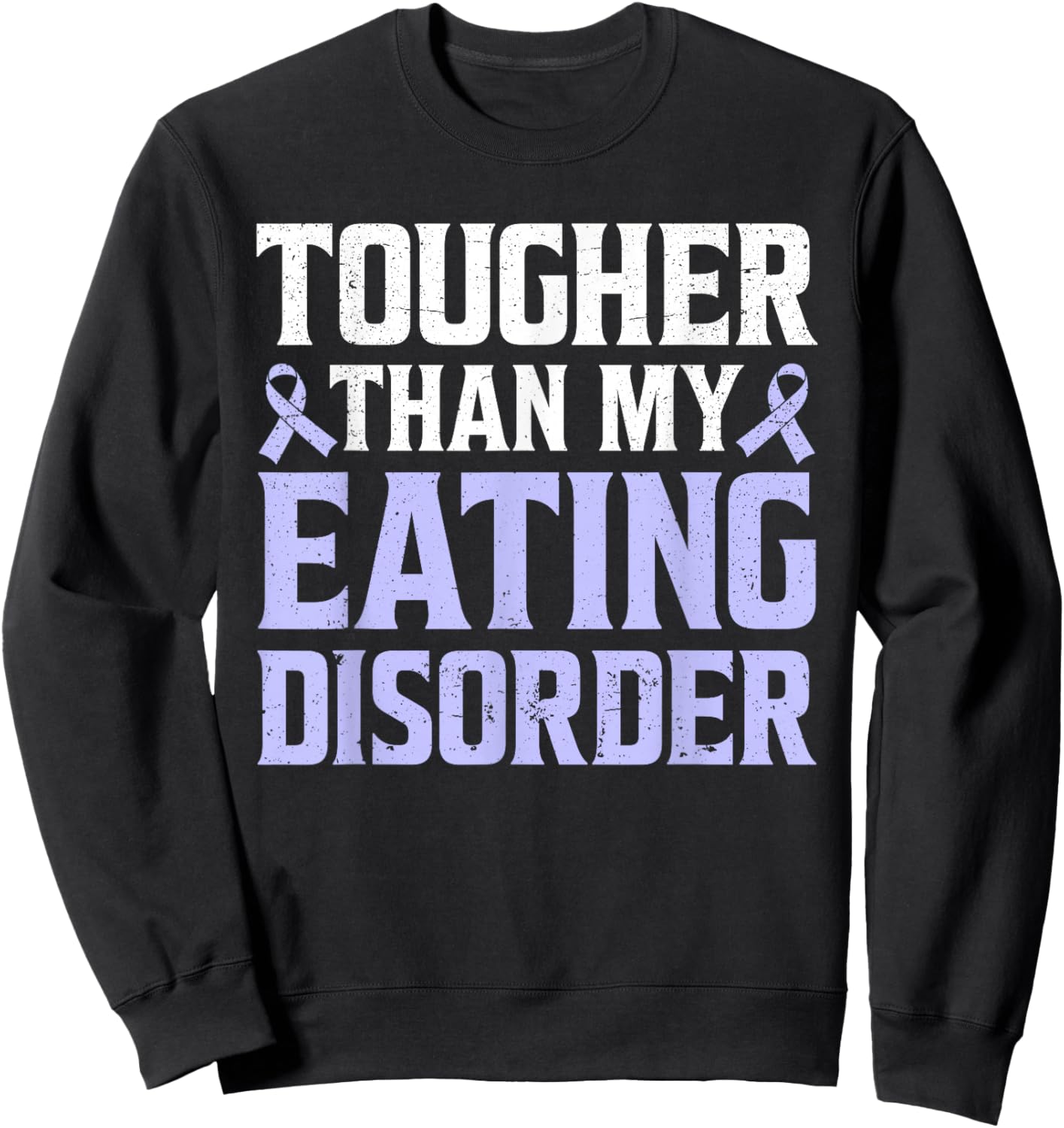 Eating Disorder Recovery Anorexia Warrior Sweatshirt - Sweatshirt | Black