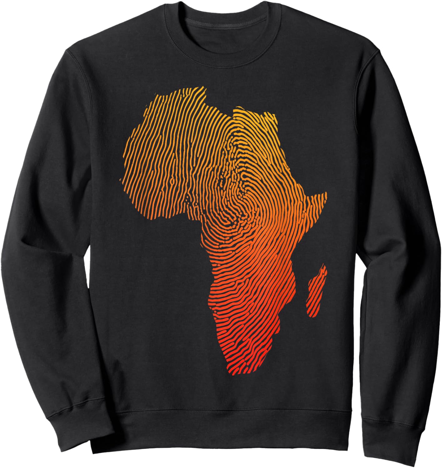 Cool Africa Map Art Women Afrocentric African Print Sweatshirt - Sweatshirt | Black