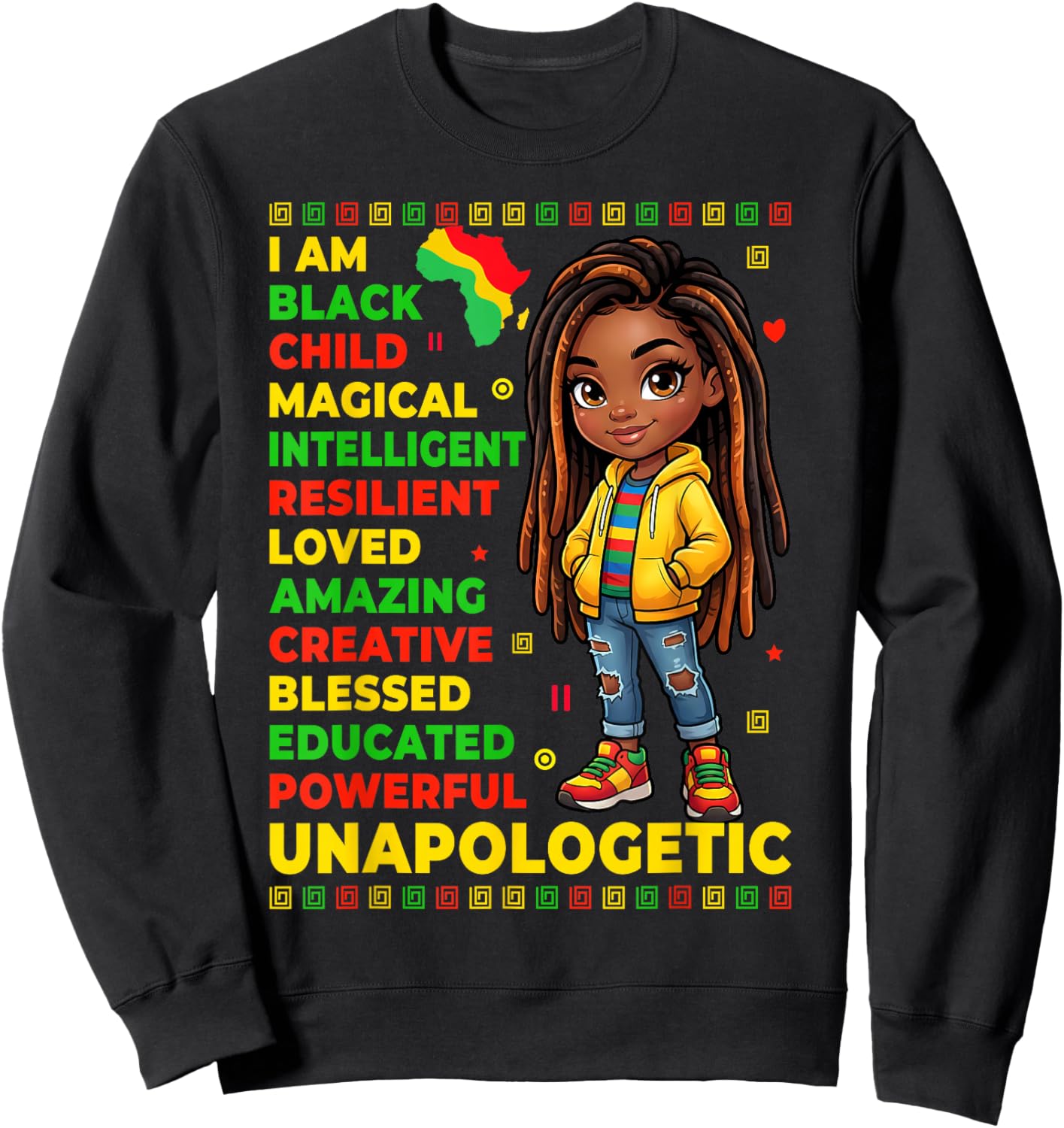Girls Black History Month African American Kids Girl Toddler Sweatshirt - Sweatshirt | Black