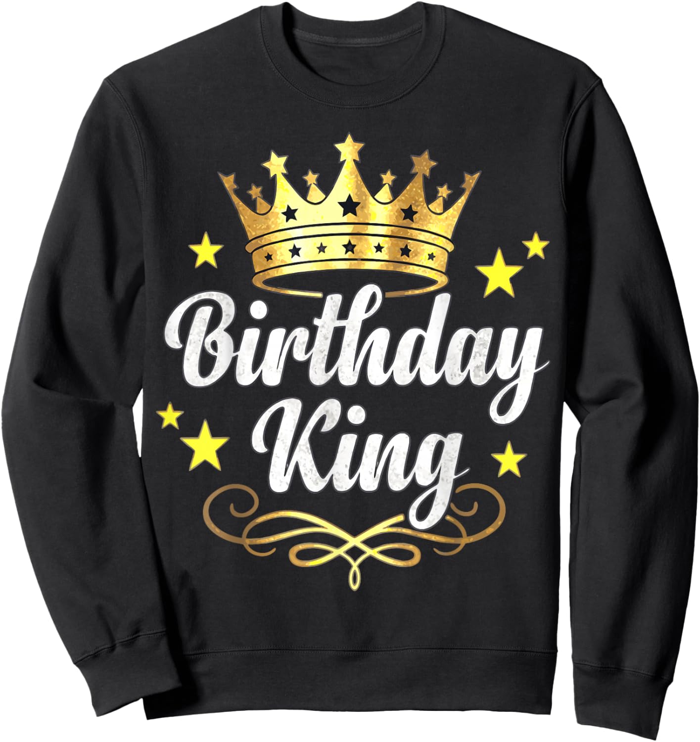 Birthday King Crown Sweatshirt - Sweatshirt | Black
