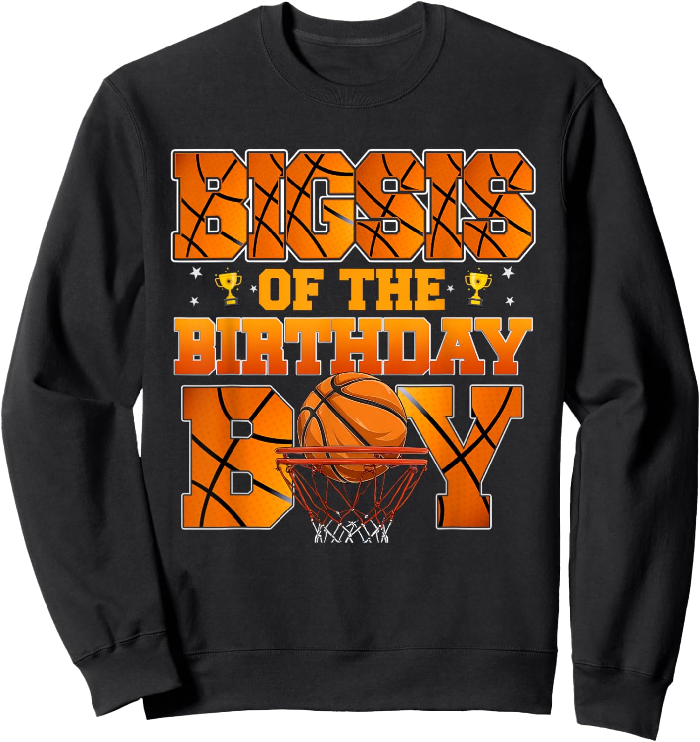 Basketball BIGSIS of The Birthday Boy Family Matching Sweatshirt - Sweatshirt | Black