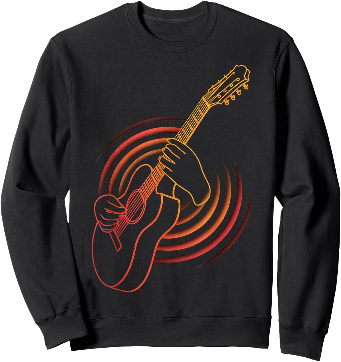 Playing Guitar Guitarist Music Life Funny Sweatshirt - Sweatshirt | Black