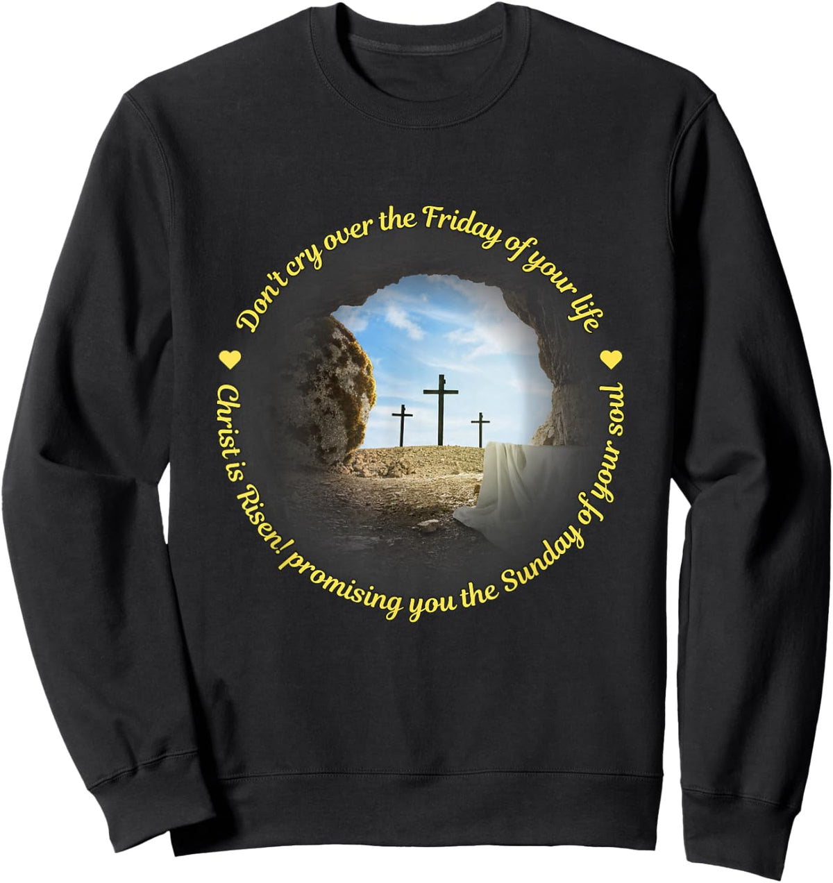 Resurrection - Christ is Risen Sweatshirt - Sweatshirt | Black