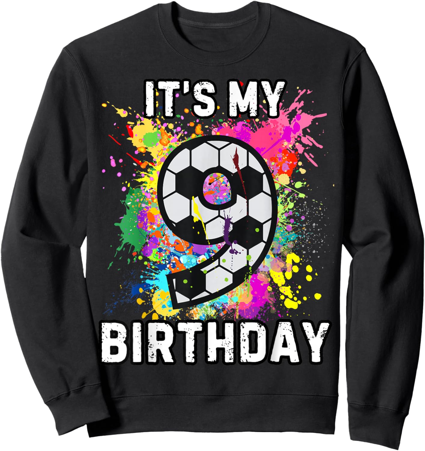 Soccer Birthday 9 Sweatshirt - Sweatshirt | Black