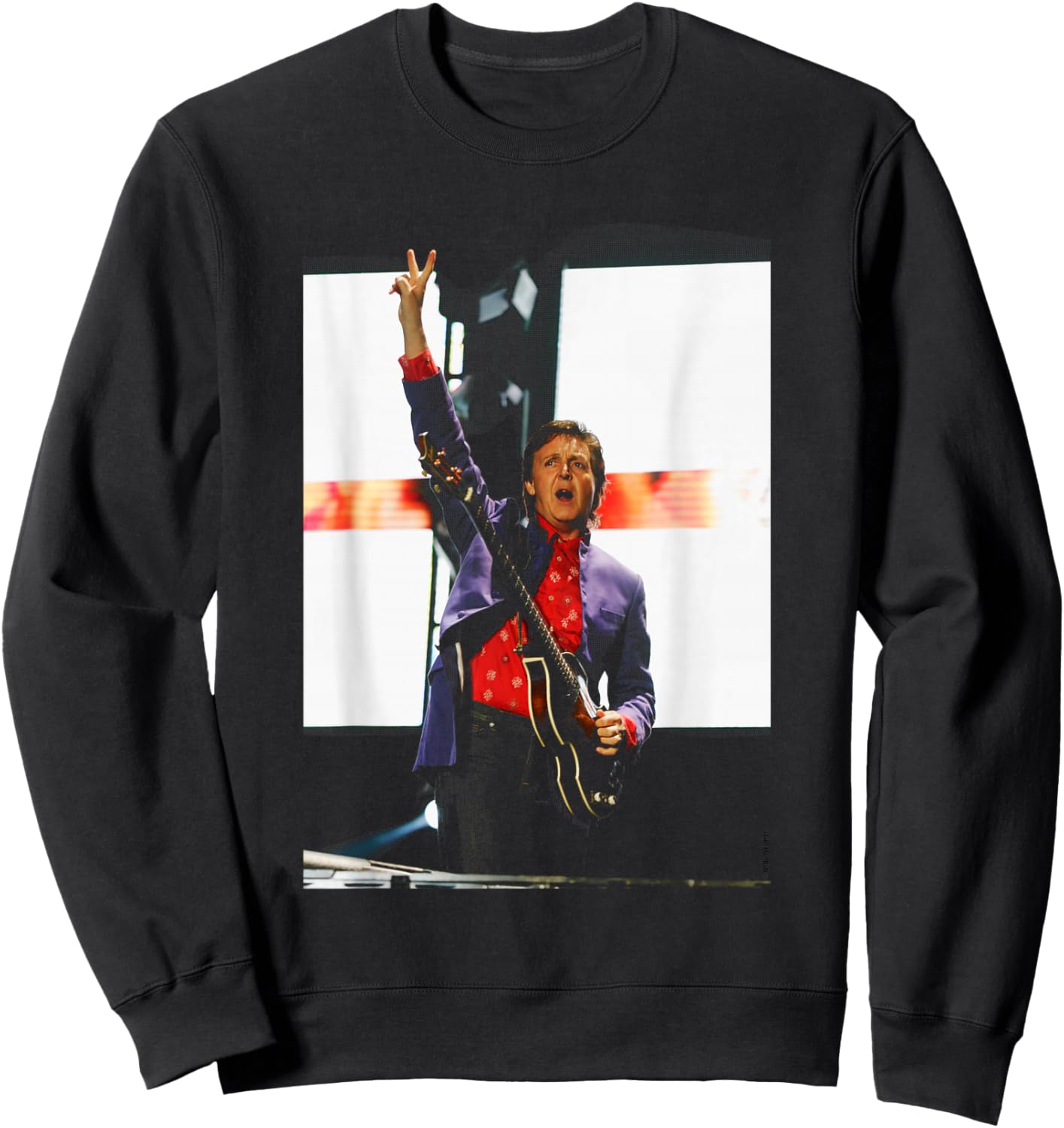 The Beatles Bass Player Paul McCartney Glasto Andy Willsher Sweatshirt - Sweatshirt | Black