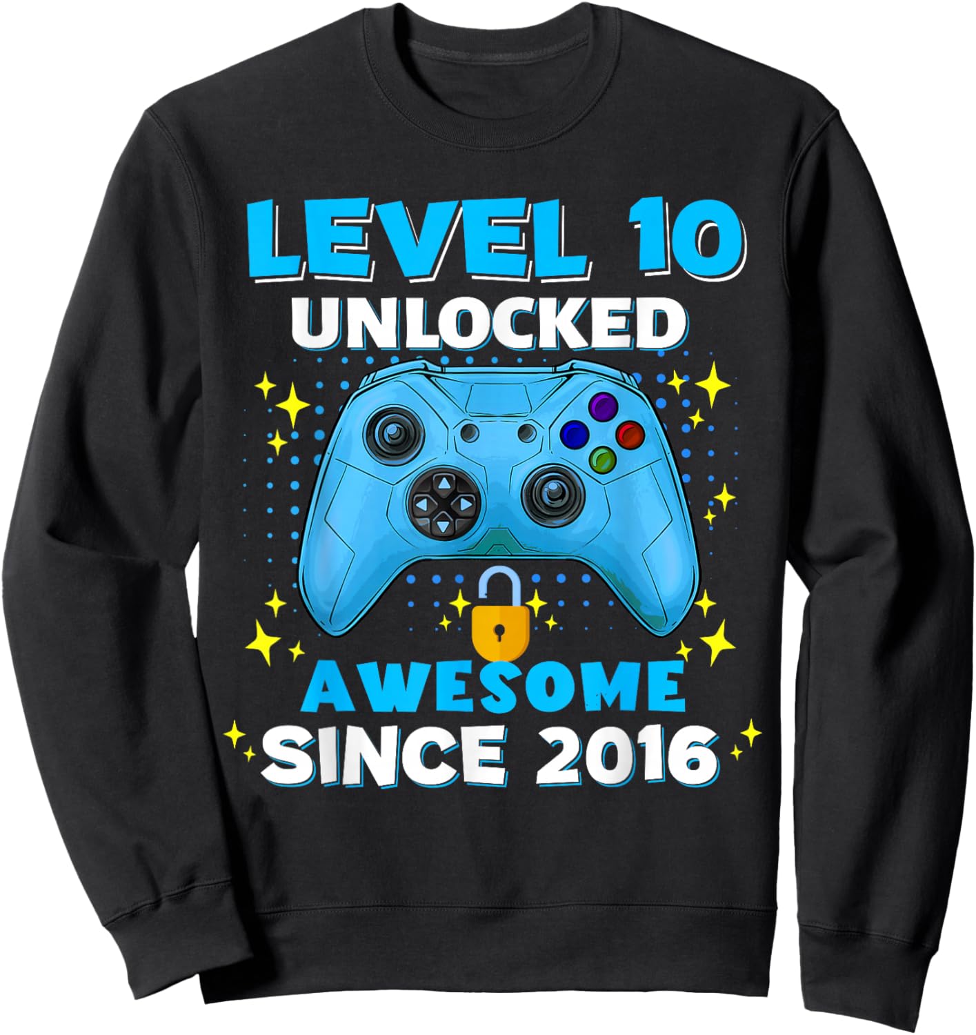 10th Birthday for Boys 10 Years Birthday Kids Gifts Sweatshirt - Sweatshirt | Black