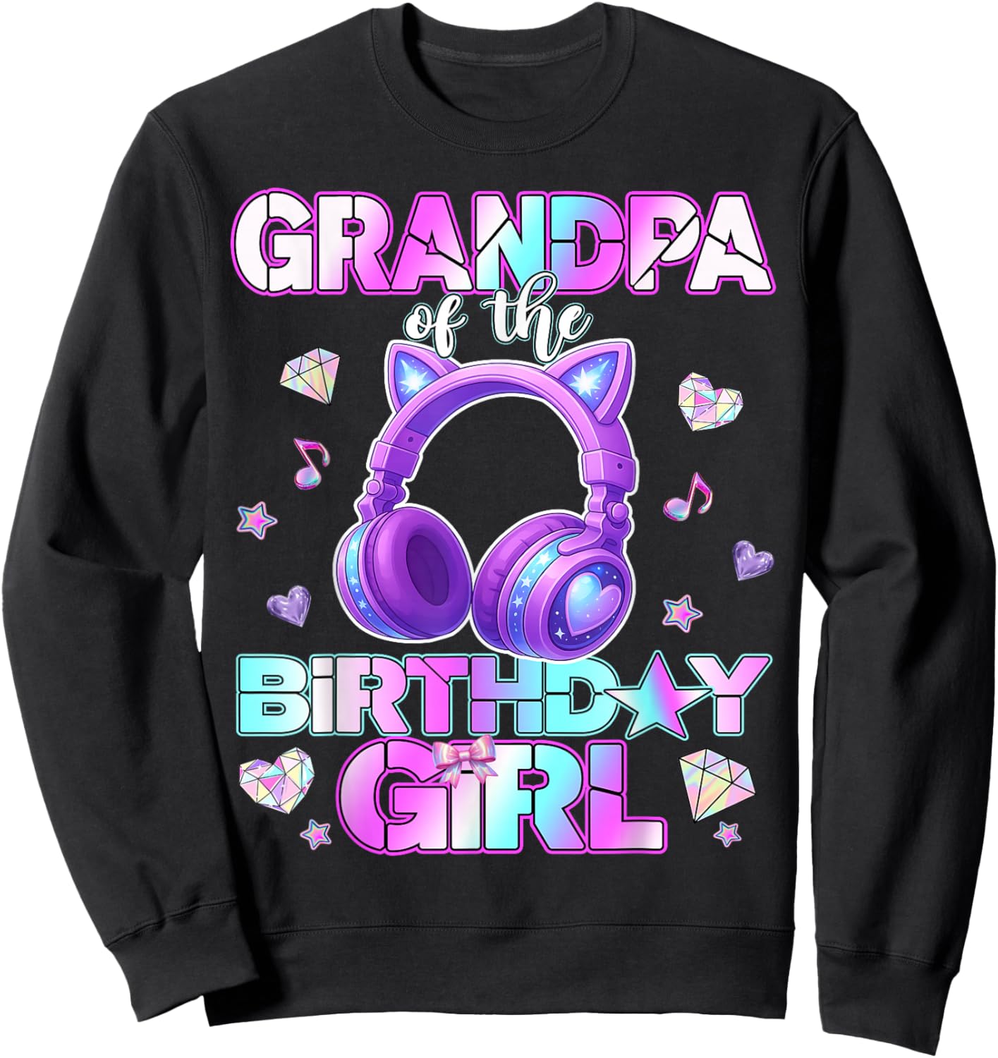 Grandpa of The K-PoP Birthday Girls Korean Music Lovers Sweatshirt - Sweatshirt | Black