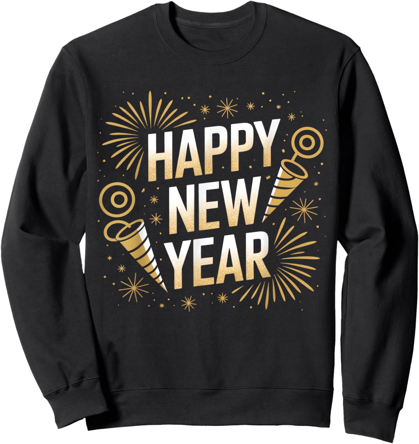 Funny Happy New Year Couple Matching Sweatshirt - Sweatshirt | Black