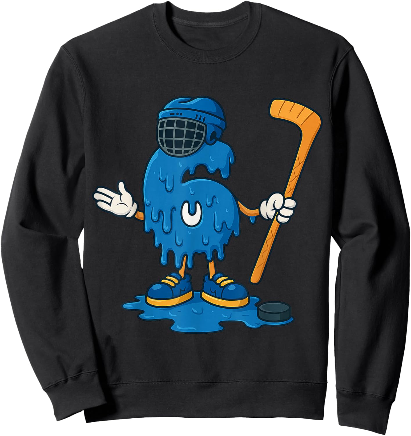 67 Drip Ice Cream Hockey Player Sweatshirt - Sweatshirt | Black