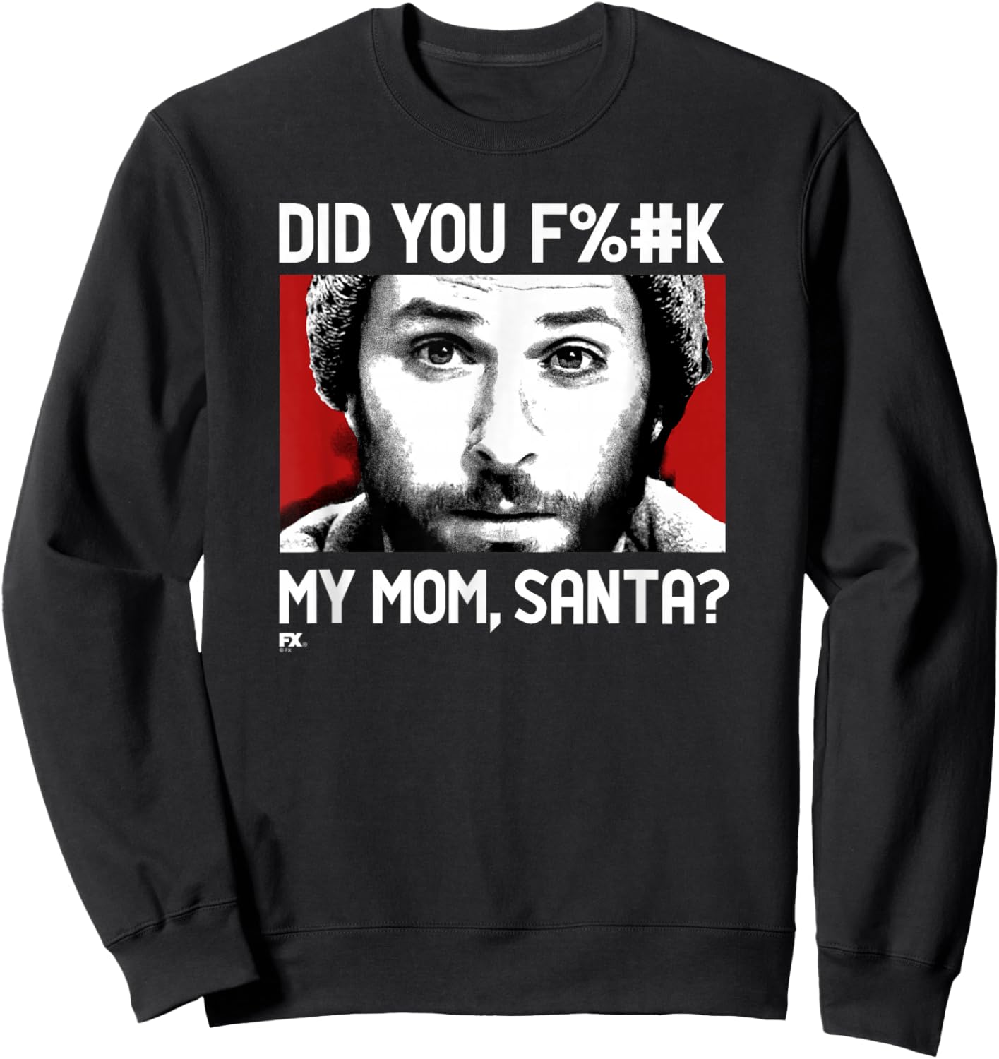 It's Always Sunny Charlie's Mom and Santa Funny Christmas Sweatshirt - Sweatshirt | Black