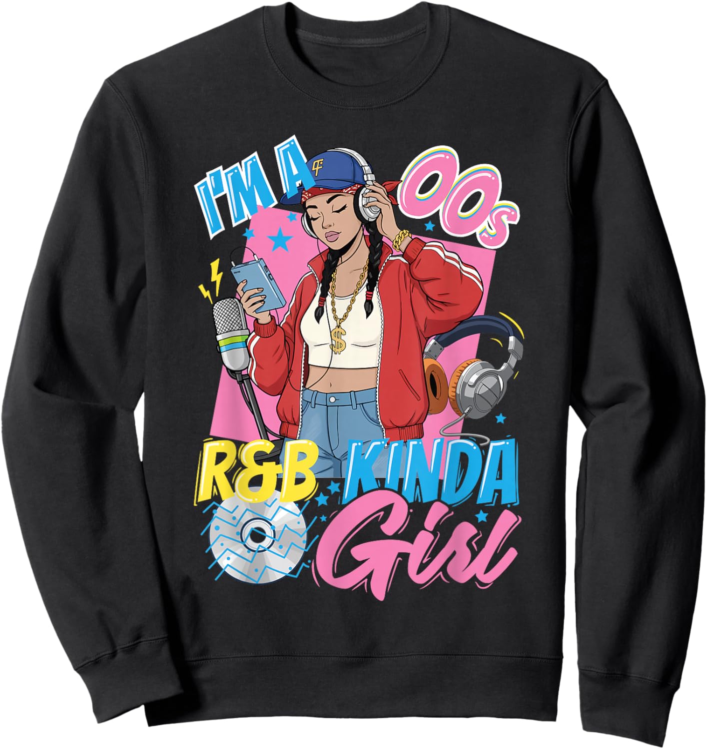Back to The 2000s R&B Girl Vintage Retro 00s Sweatshirt - Sweatshirt | Black